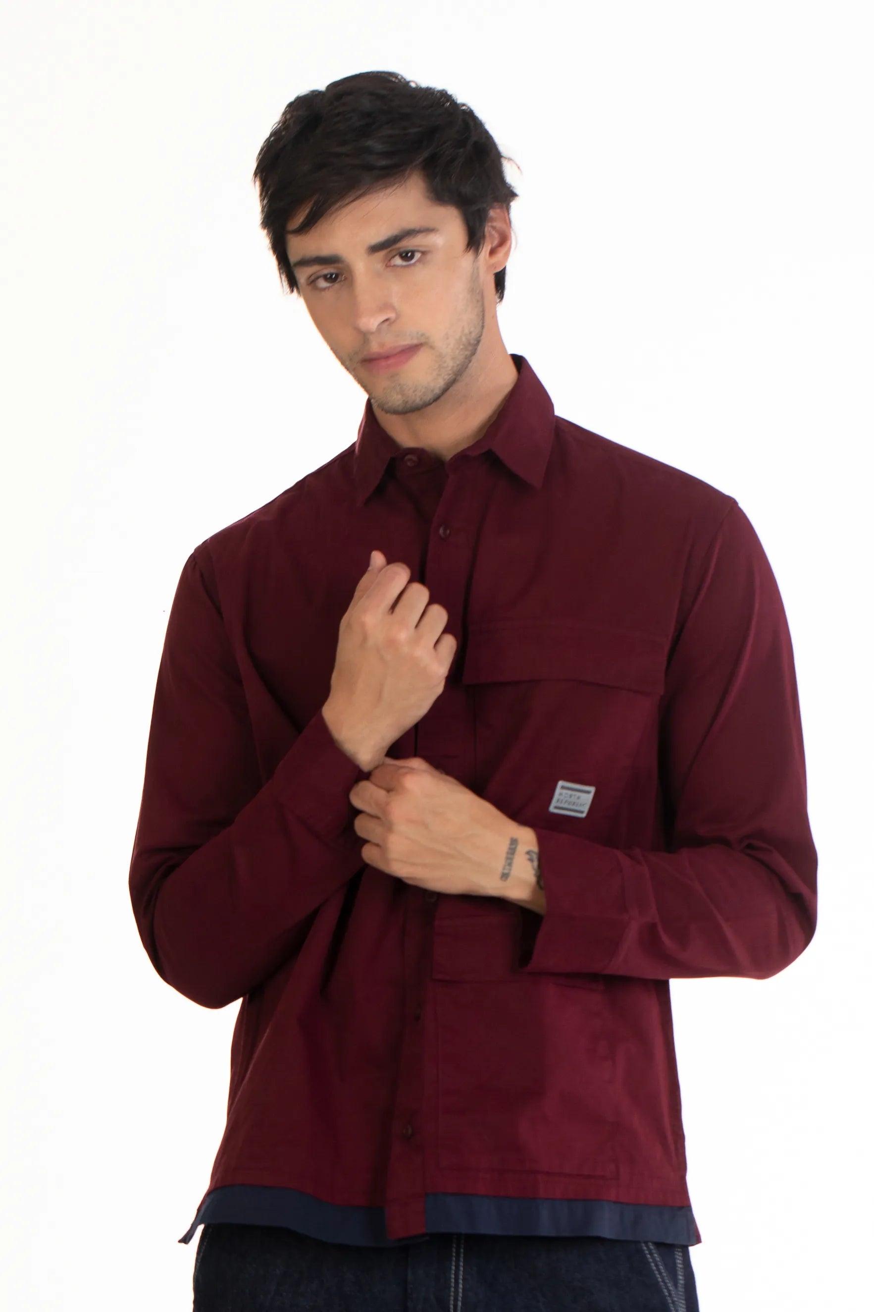 Maroon shirt plain hot sale