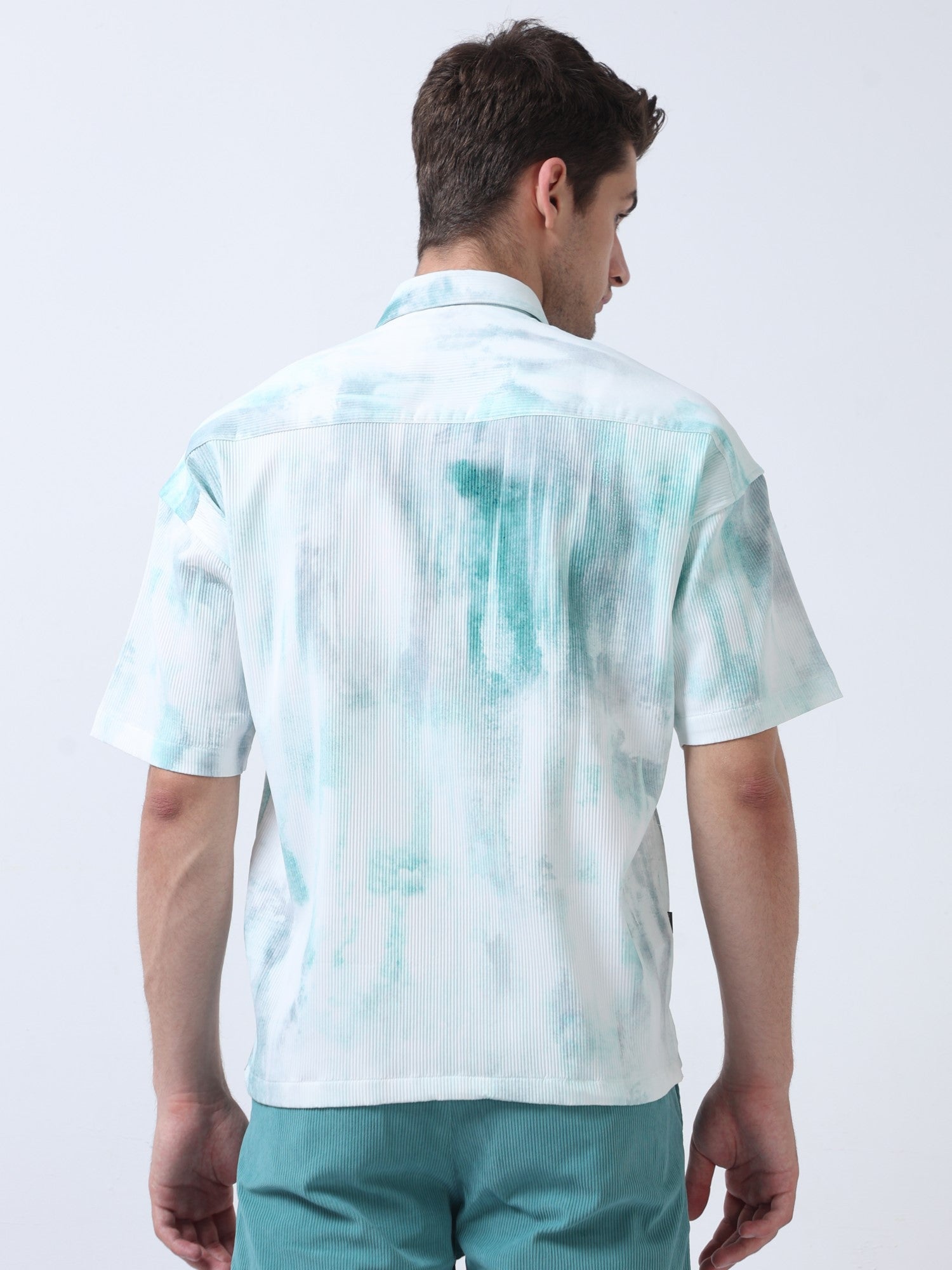 Sea Green Men's ChromaPalette Drop Shoulder Shirt