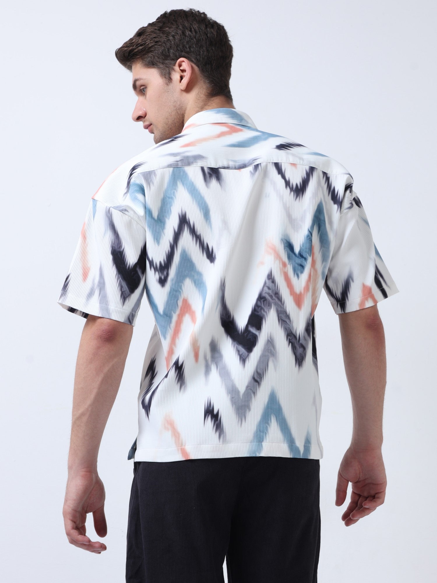 Blue Men's ChromaPalette Drop Shoulder Shirt