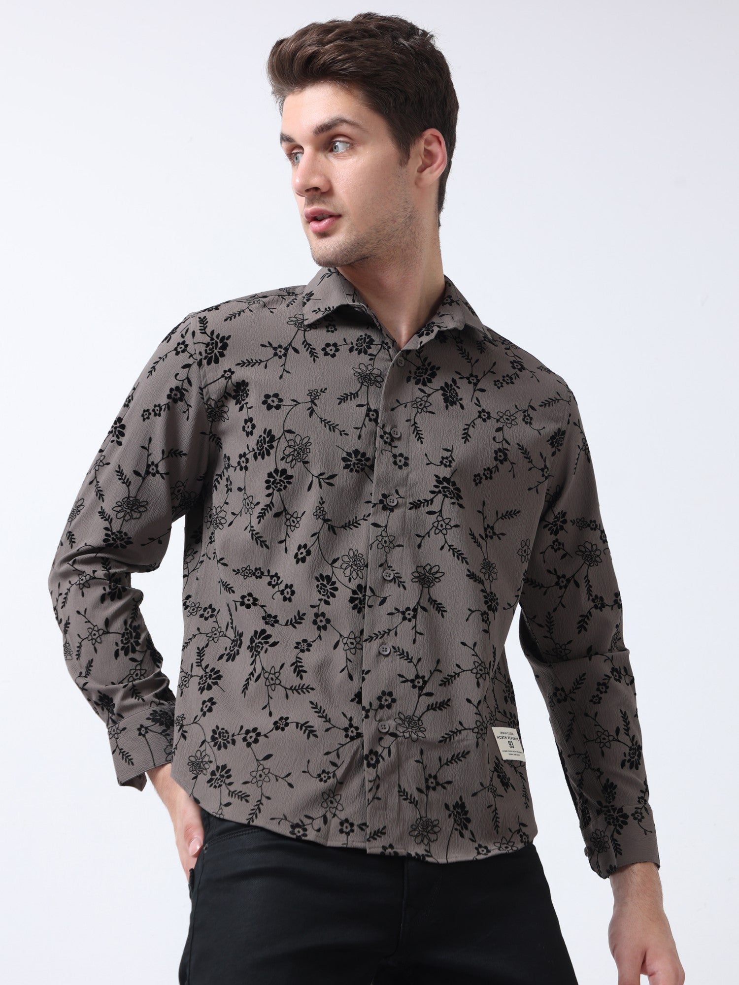 RegalRetro Floral Prints | Grey