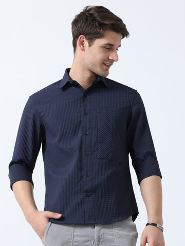 Full Sleeve Shirt with a Stylish Pocket Twist Men's shirt