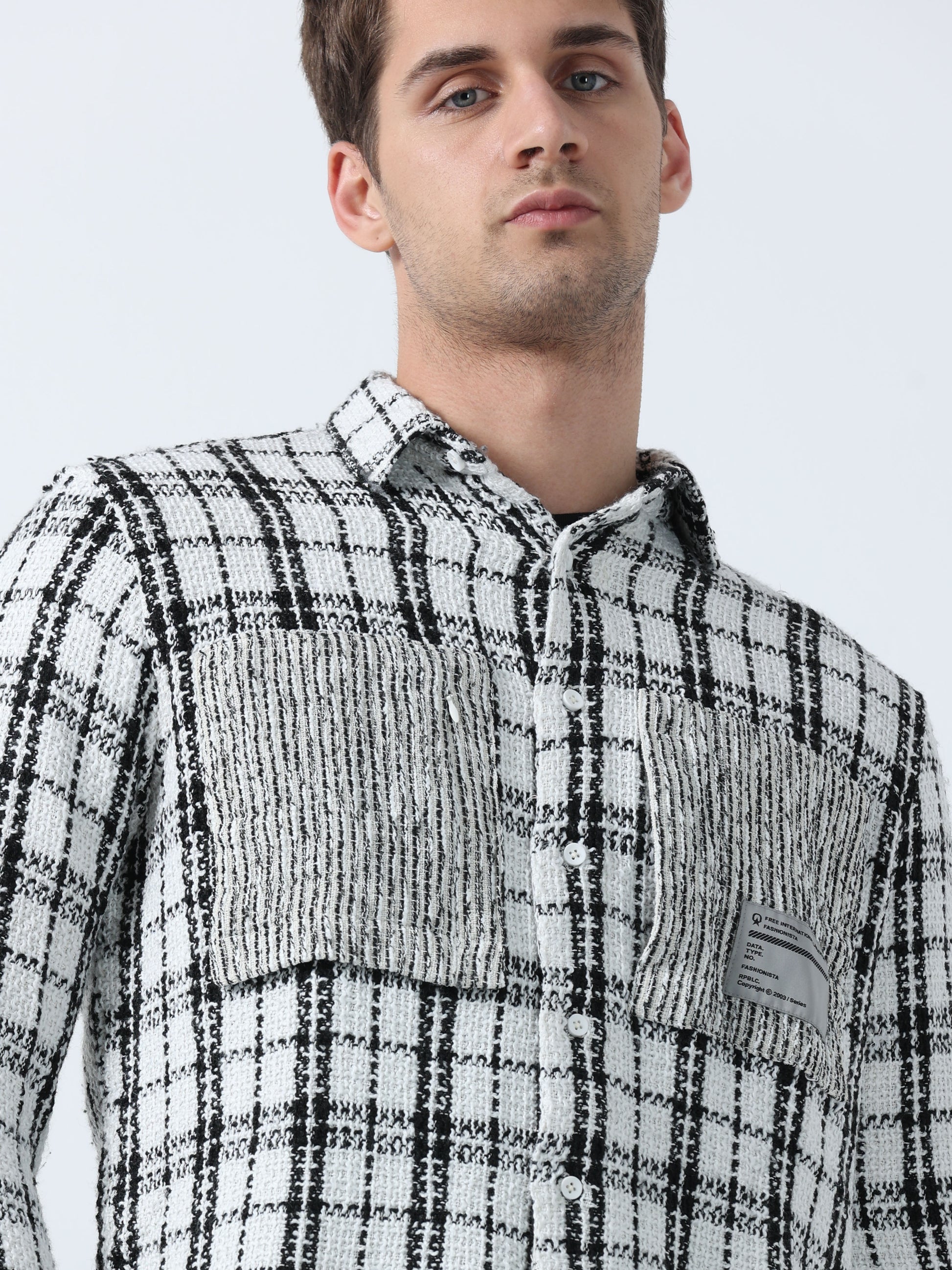 White Imported Fabric Full Sleeve Stylish Men's Checked Shirt