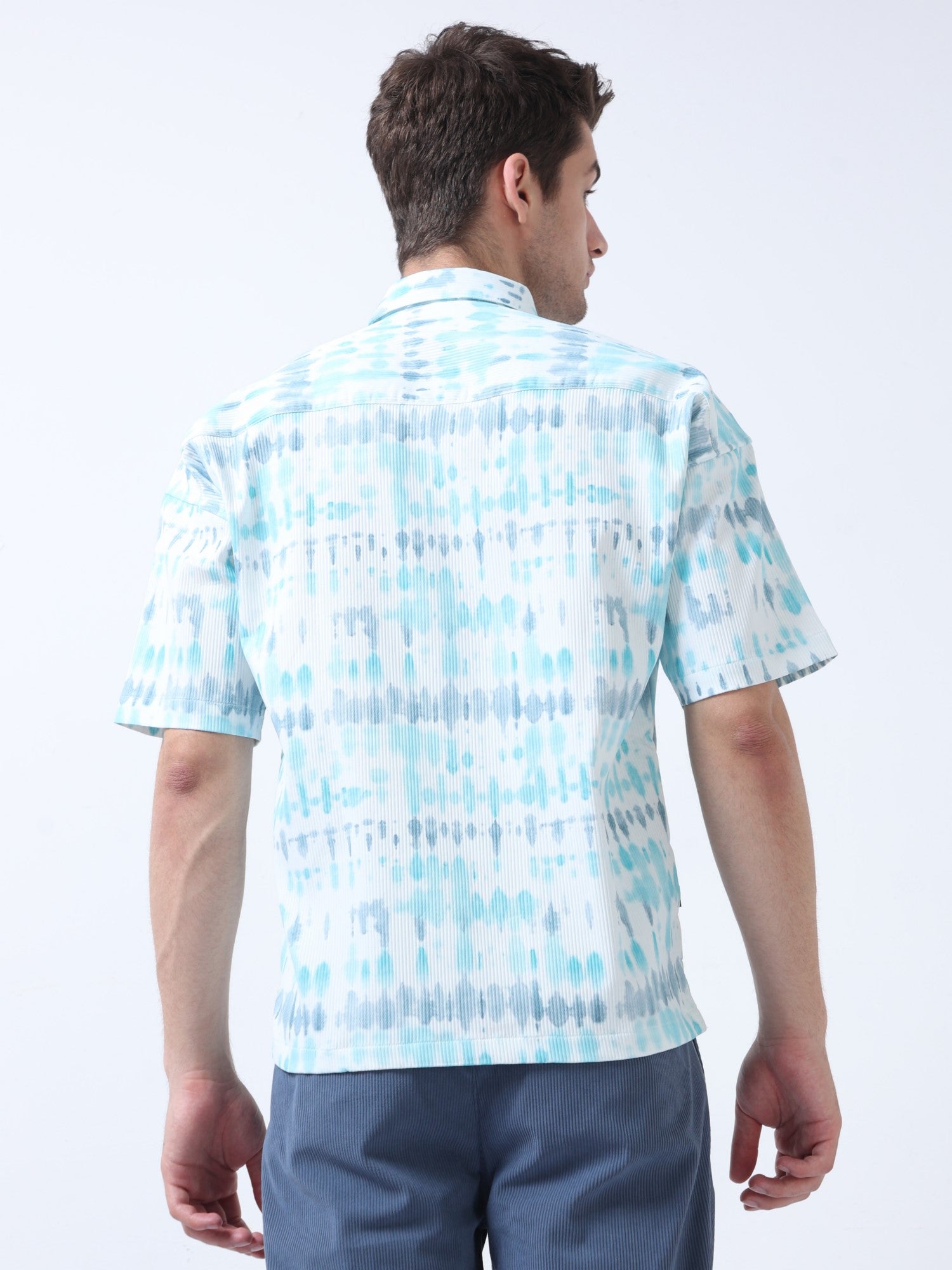 Sea Blue Men's ChromaPalette Drop Shoulder Shirt