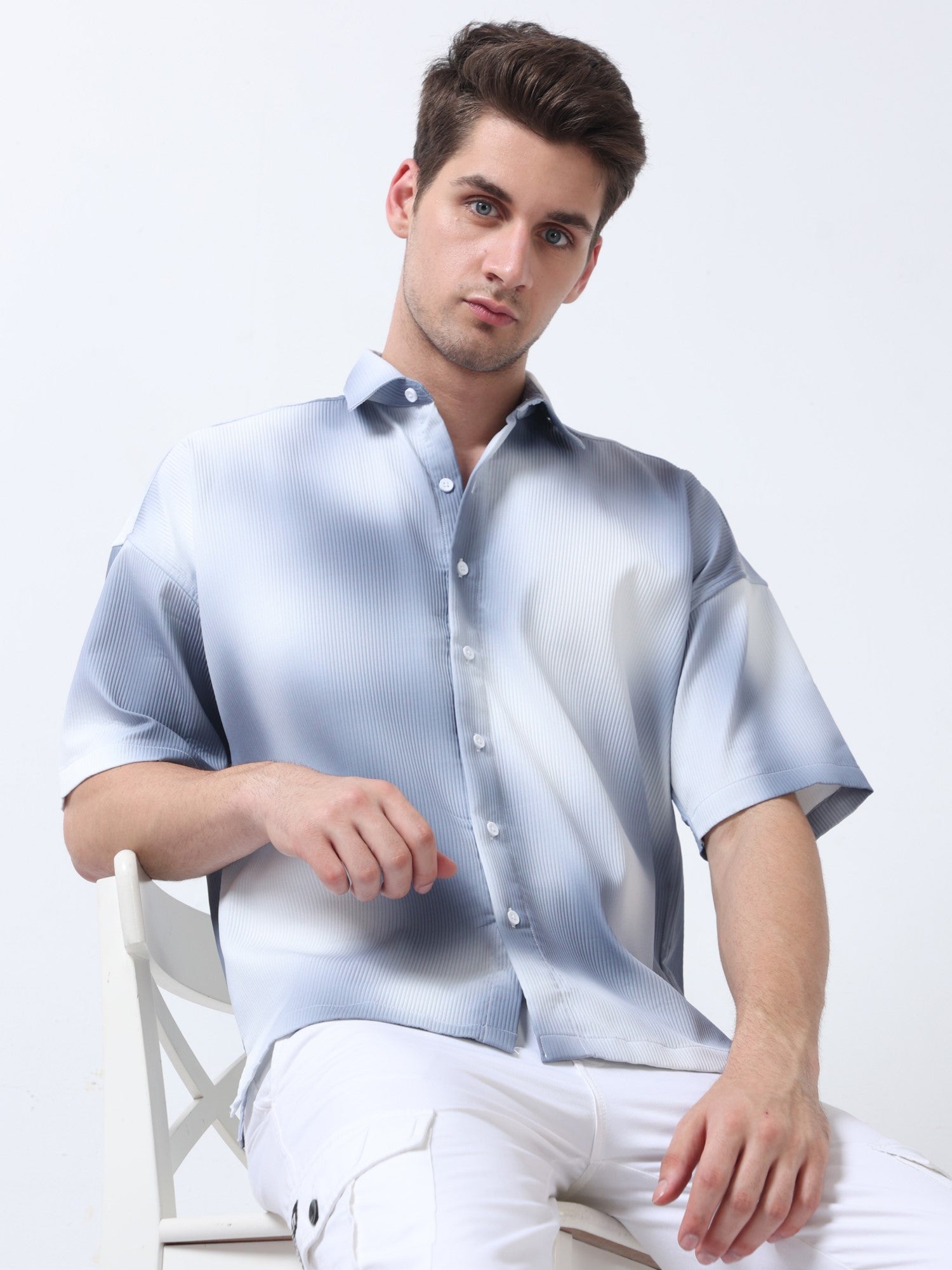 Light Ash Men's ChromaPalette Drop Shoulder Shirt