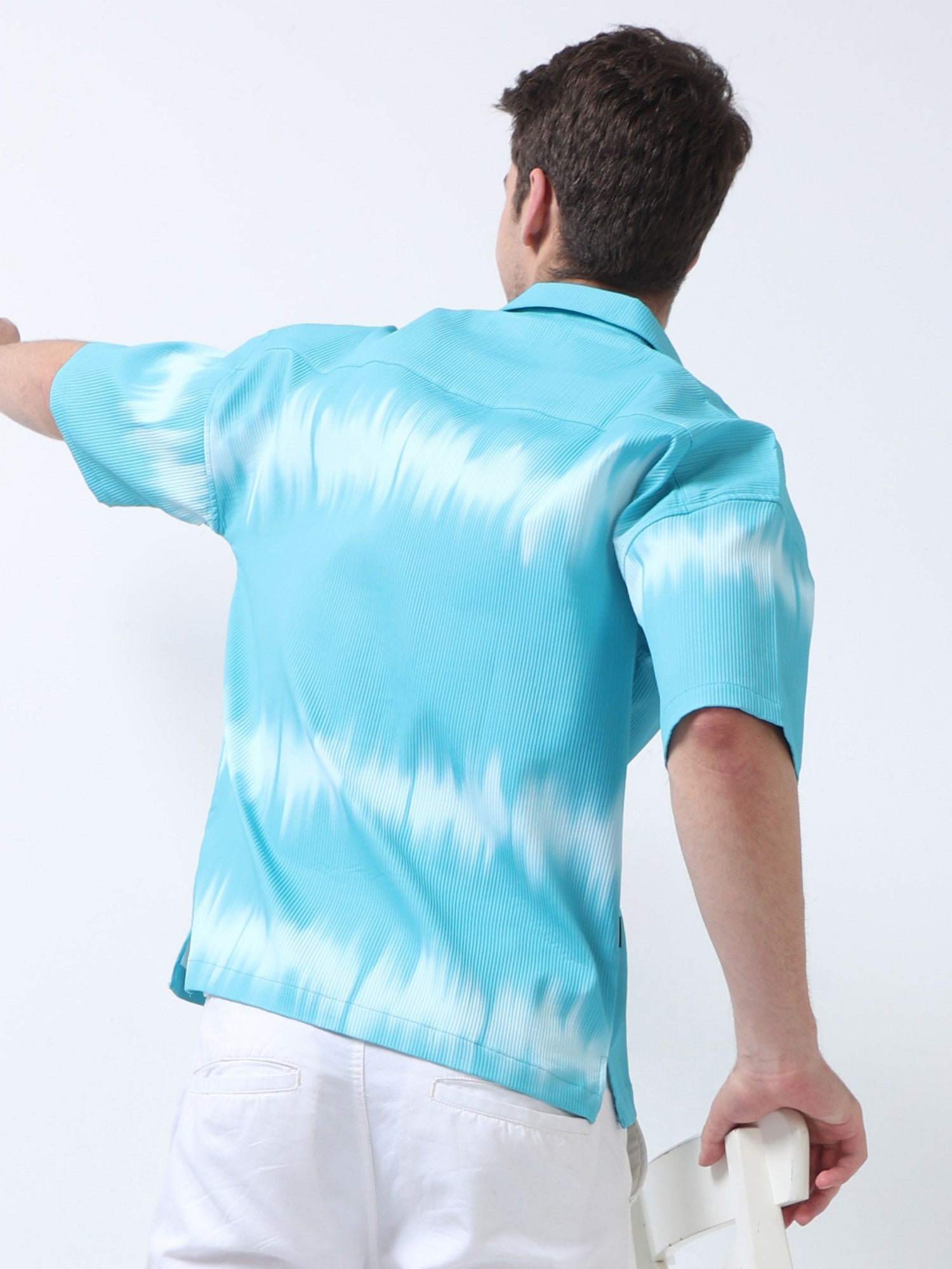 Sea White Men's ChromaPalette Drop Shoulder Shirt