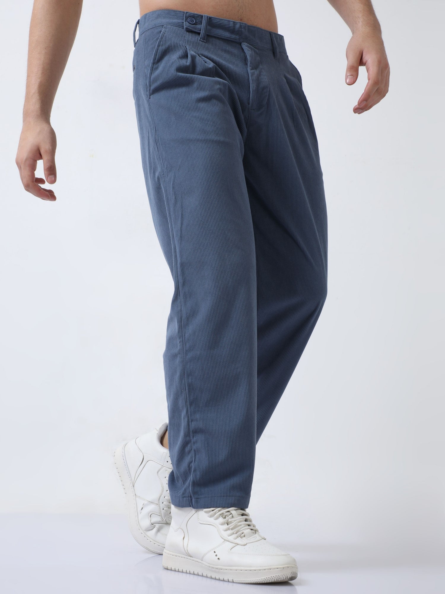 Blue Relaxed Fit Men's Baggy Pant 