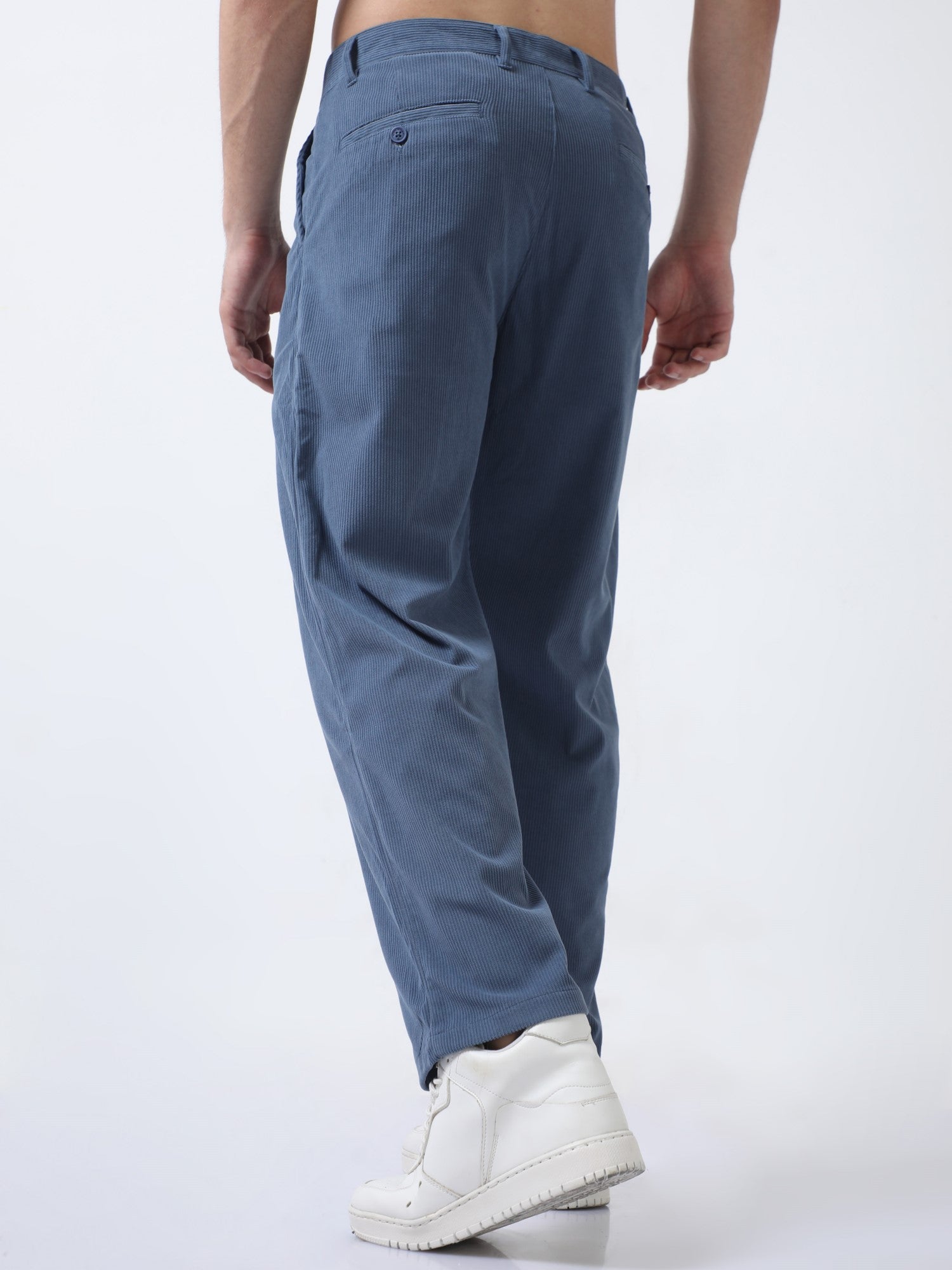 Blue Relaxed Fit Men's Baggy Pant 
