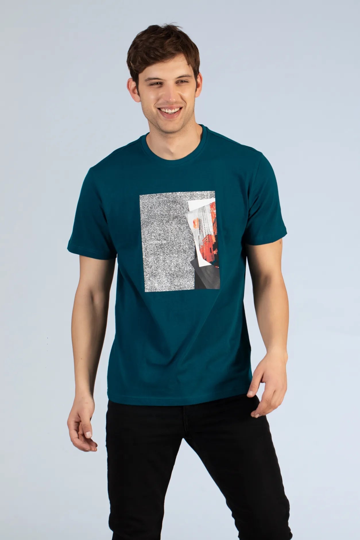 Buy Abstract Print Round Neck T-Shirt Online.