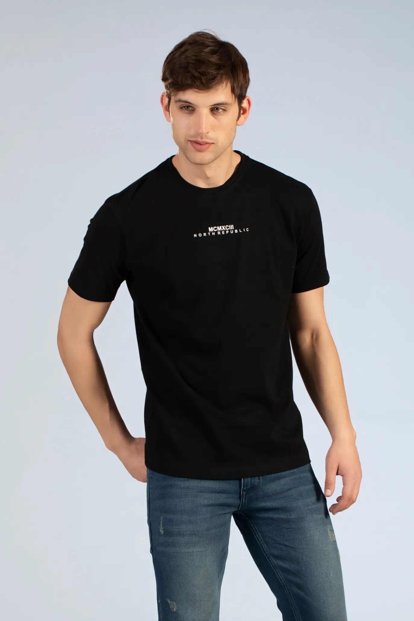 Buy Back Printed Round Neck-Shirt Online.