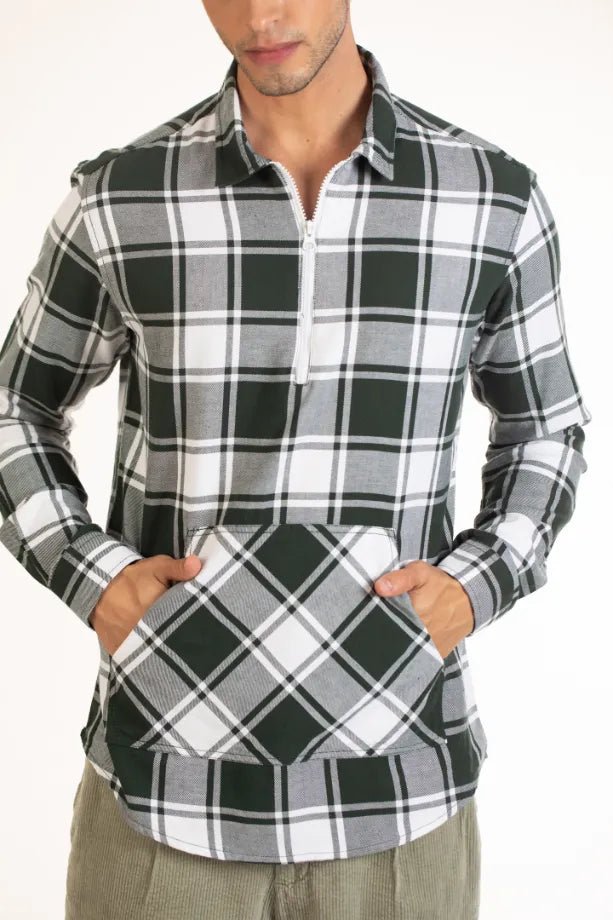 Buy Burshed Twill Flannel Checks Shirt Online.