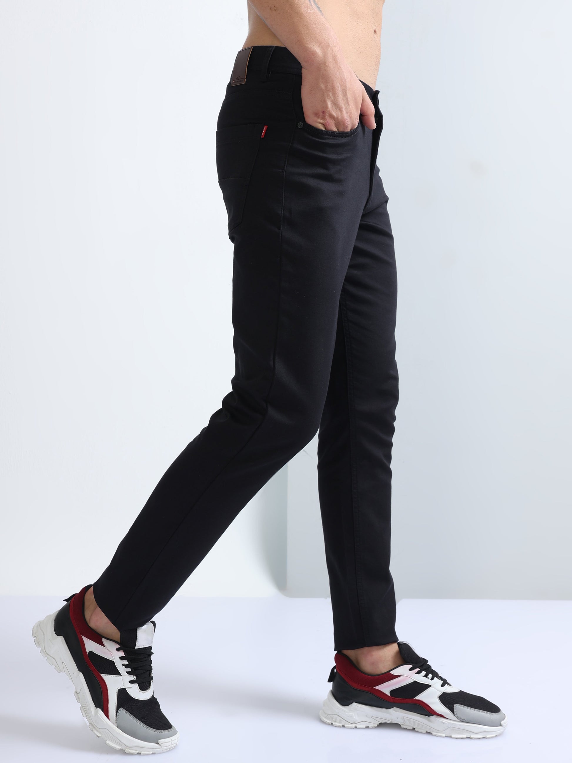 Buy Casual Cotton Stretch Trousers Online.
