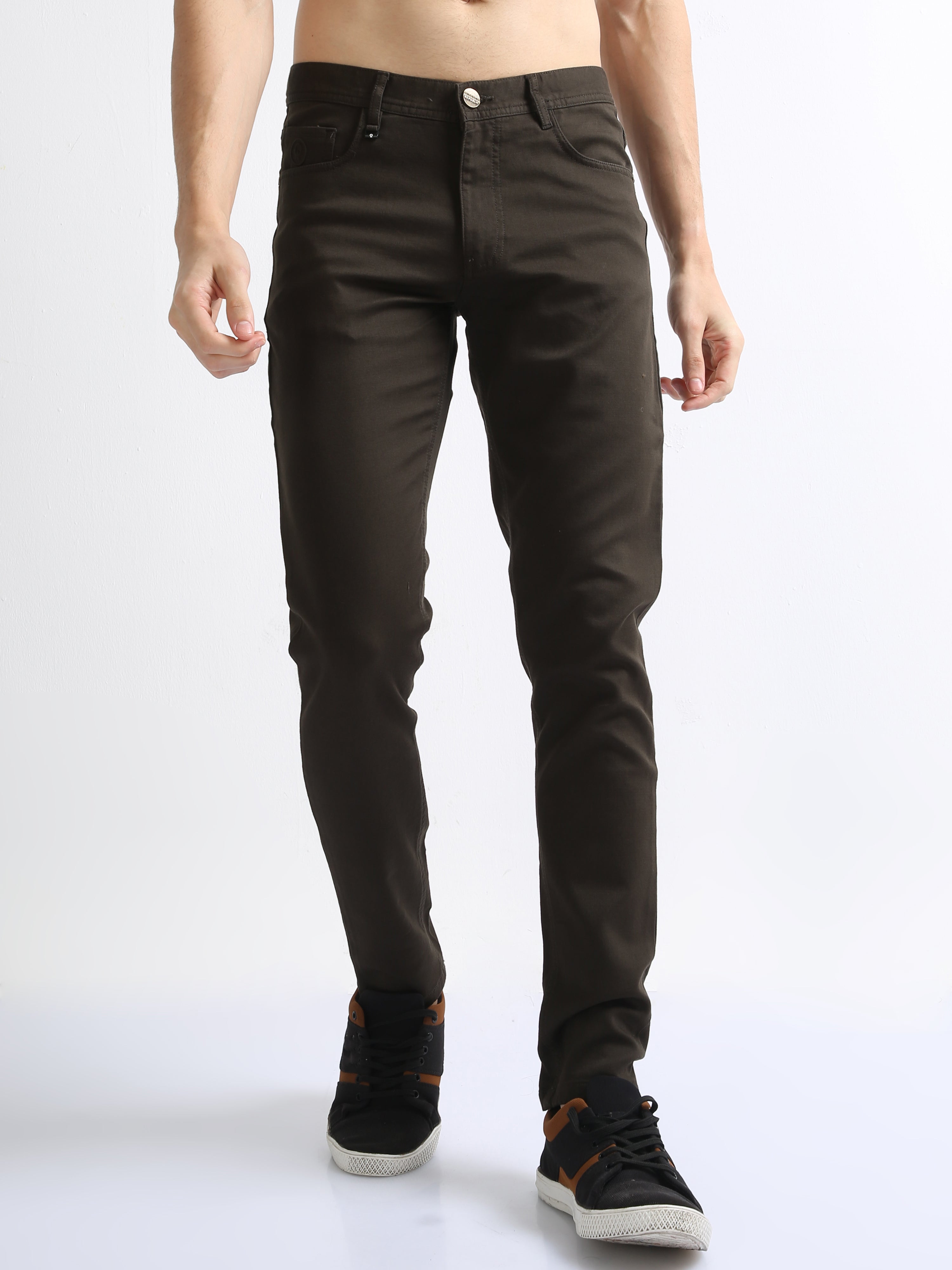 Buy Cantabil Men Dark Blue Solid Casual Trousers Online at Best Prices in  India - JioMart.