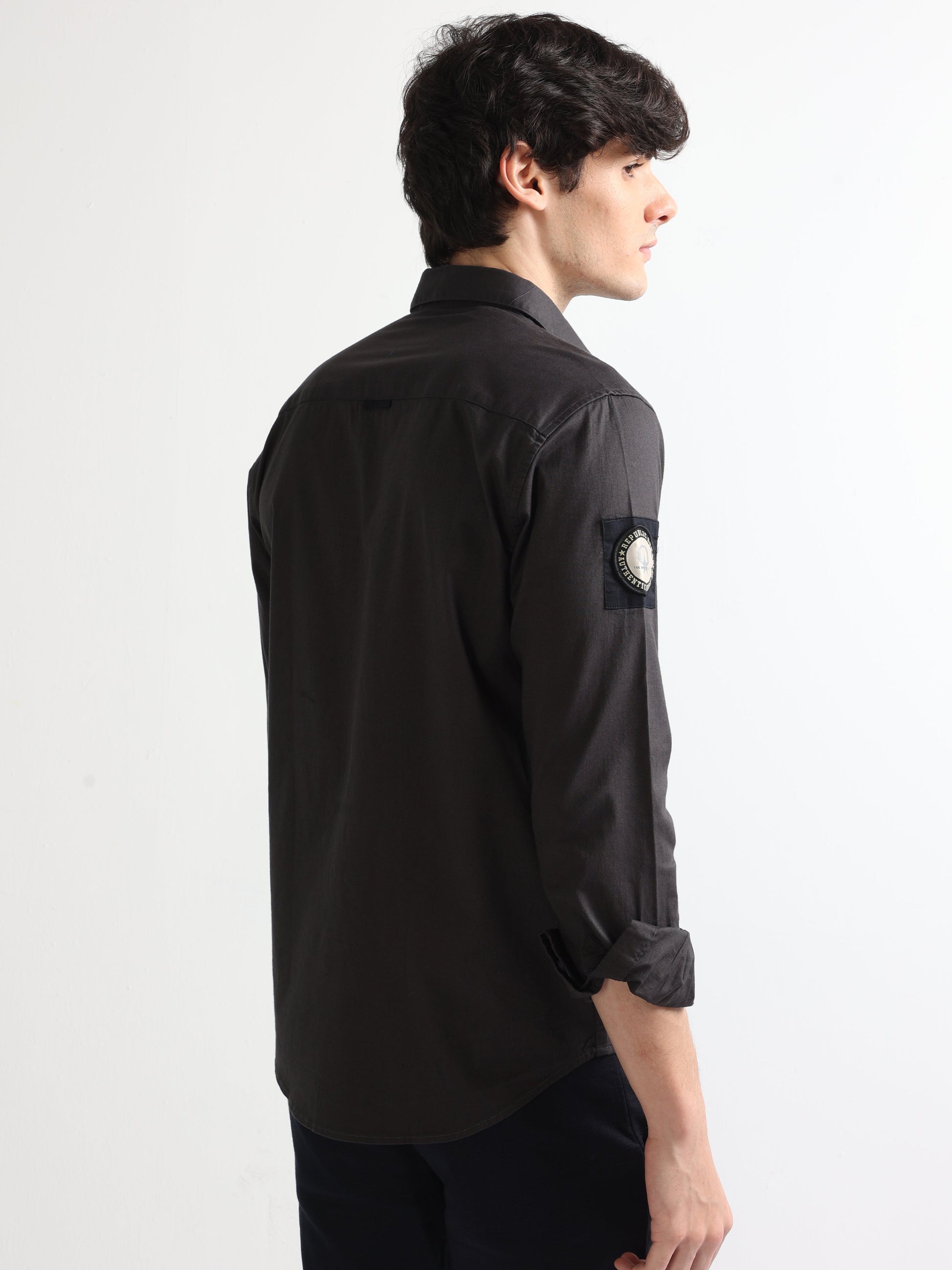Buy Contrast Stylish Double Pocket Shirt For Mens Online.
