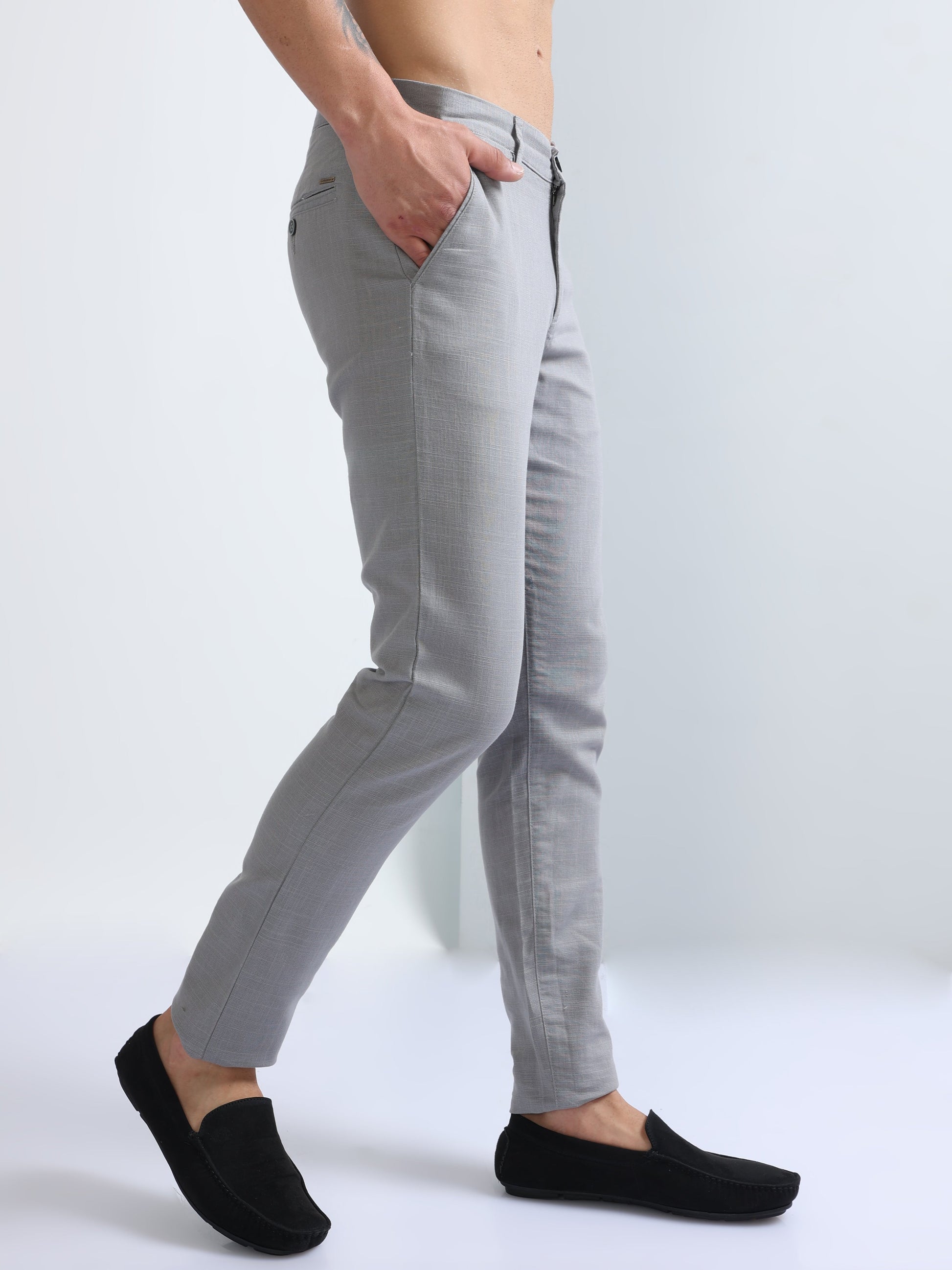 Buy Cotton-Linen Blend Trousers Online