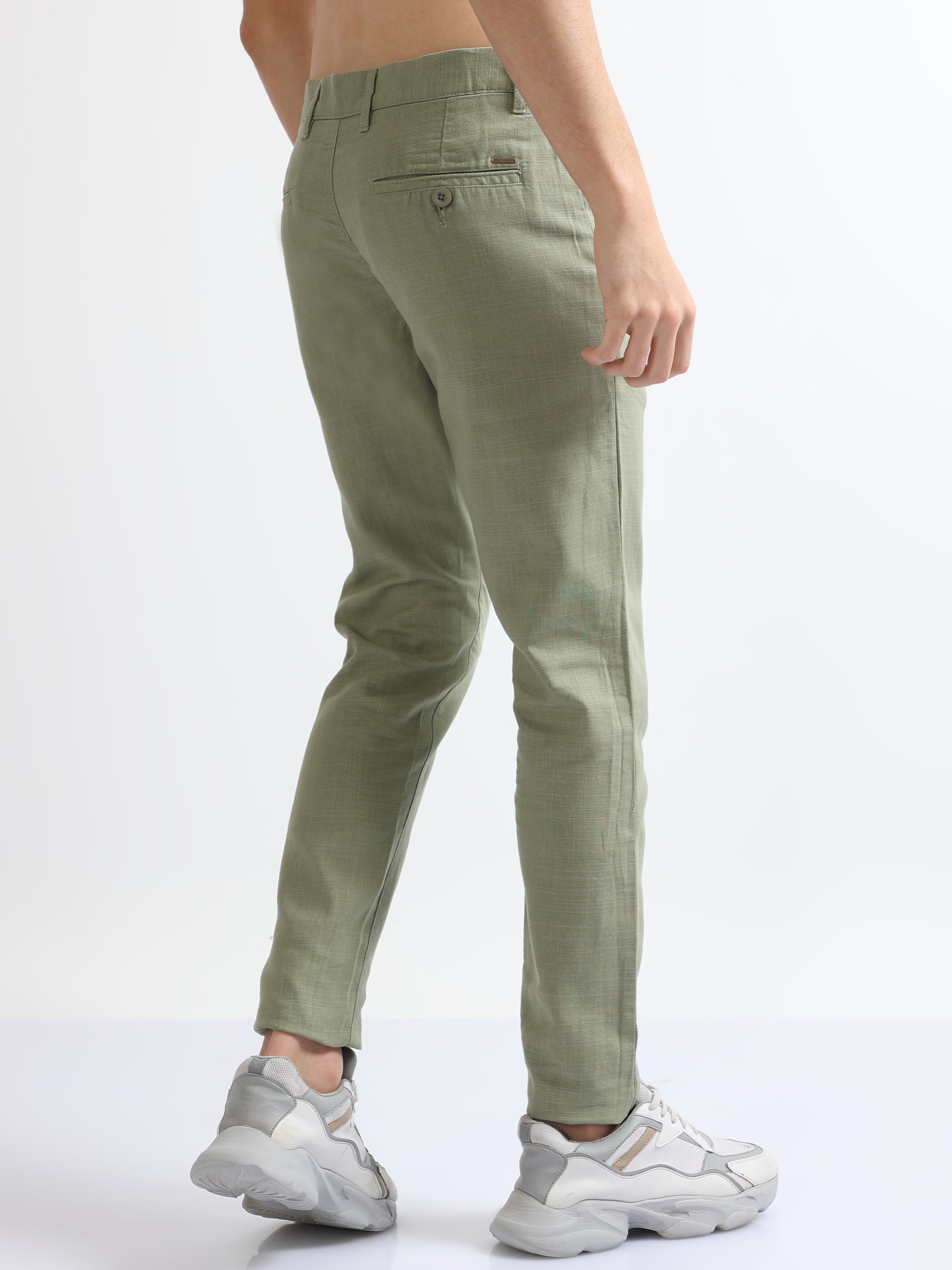 Men's Linen Pants Solid Color Casual Pants Fashion Straight-Leg Trousers  Baggy Pants With Pockets Drawstring Elastic Waist Design Beach Pants Daily  Yoga Cotton Blend Comfort Soft Mid Waist Green Whit 2024 - £