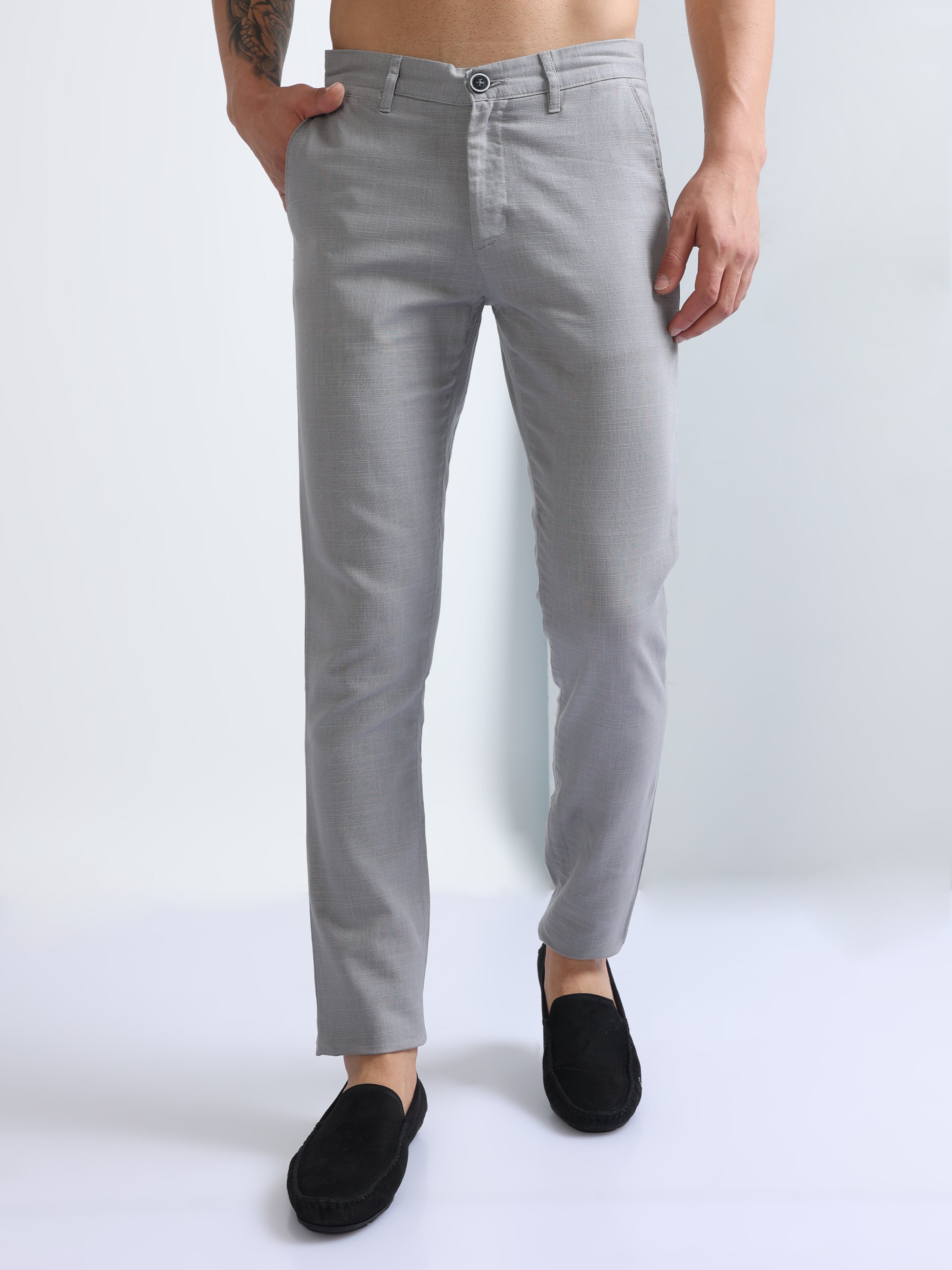 Neutral Pleated cotton-blend trousers | Brunello Cucinelli | MATCHES UK