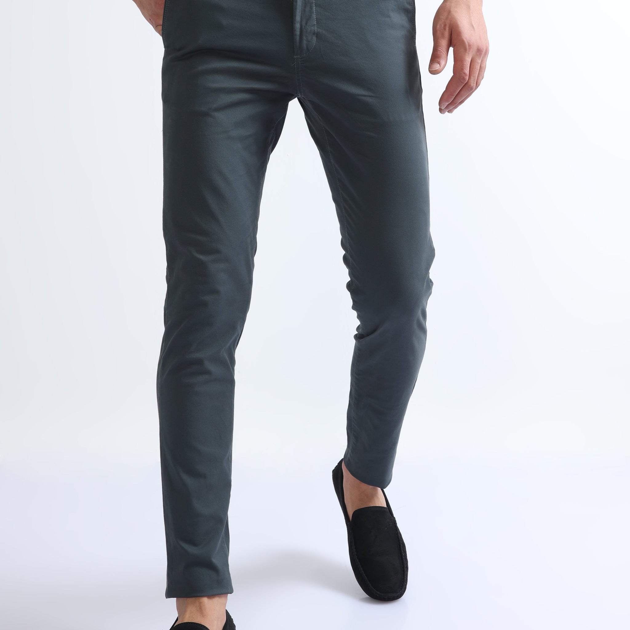 Teal Men's Cotton Twill Stretch Trousers