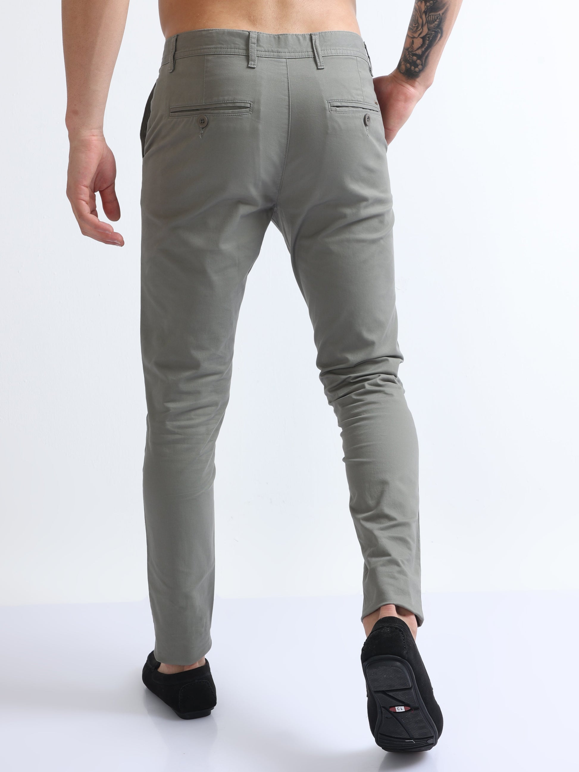 Ash Men's Cotton Twill Stretch Trousers