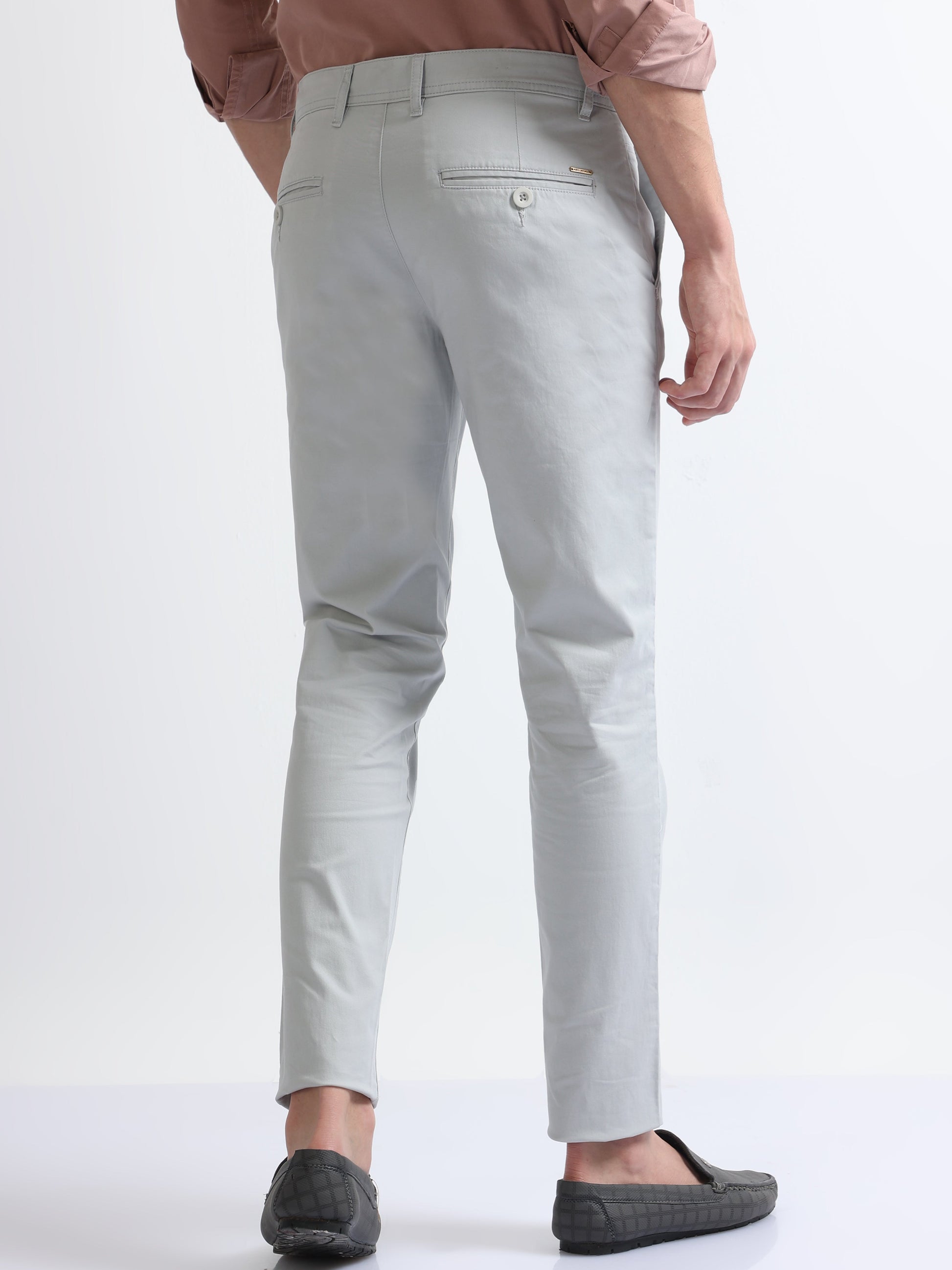 Buy Cotton Twill Stretch Trousers Online.