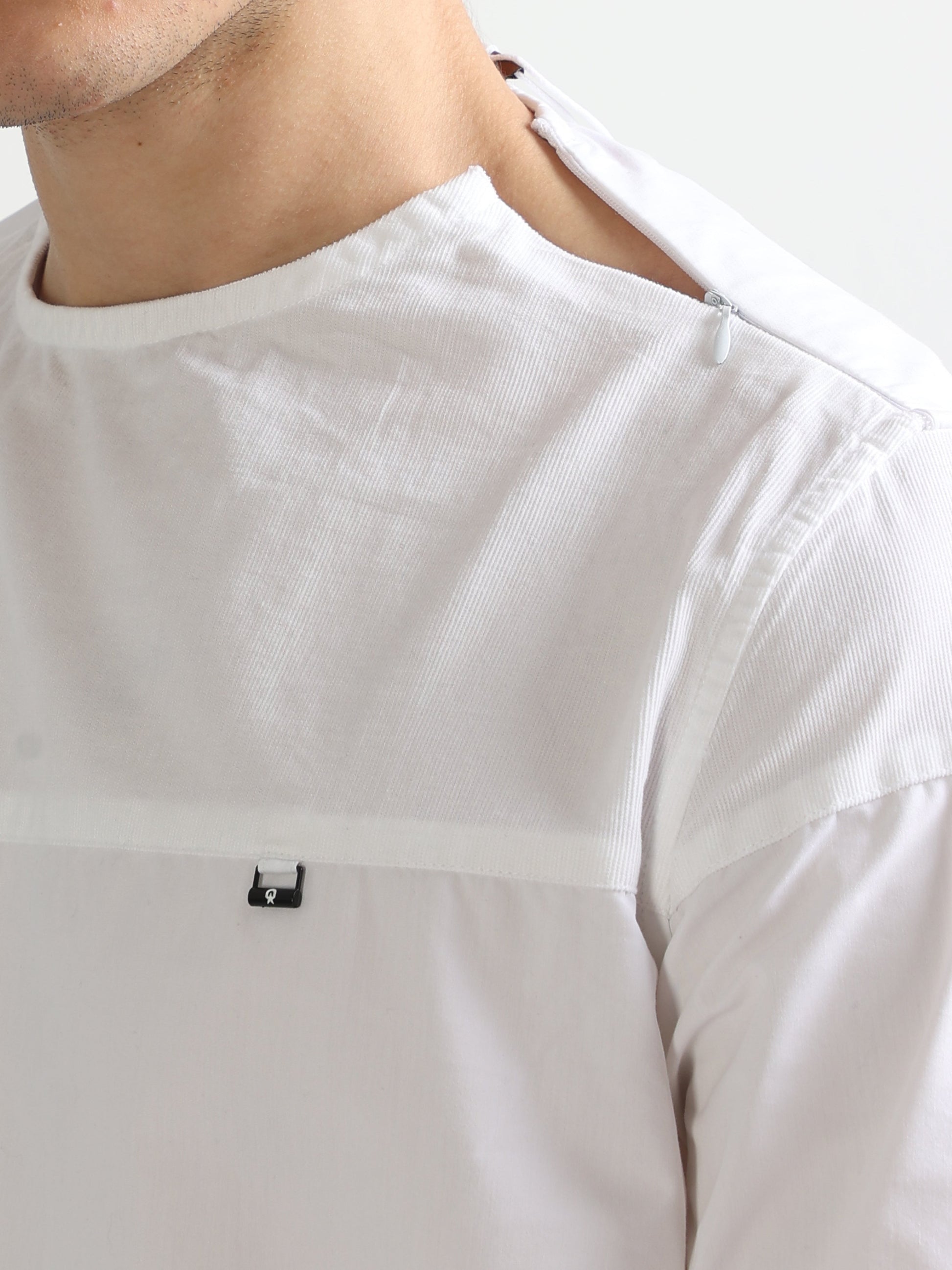 Buy Crew Neck Panel Five Sleeve Shirt Online