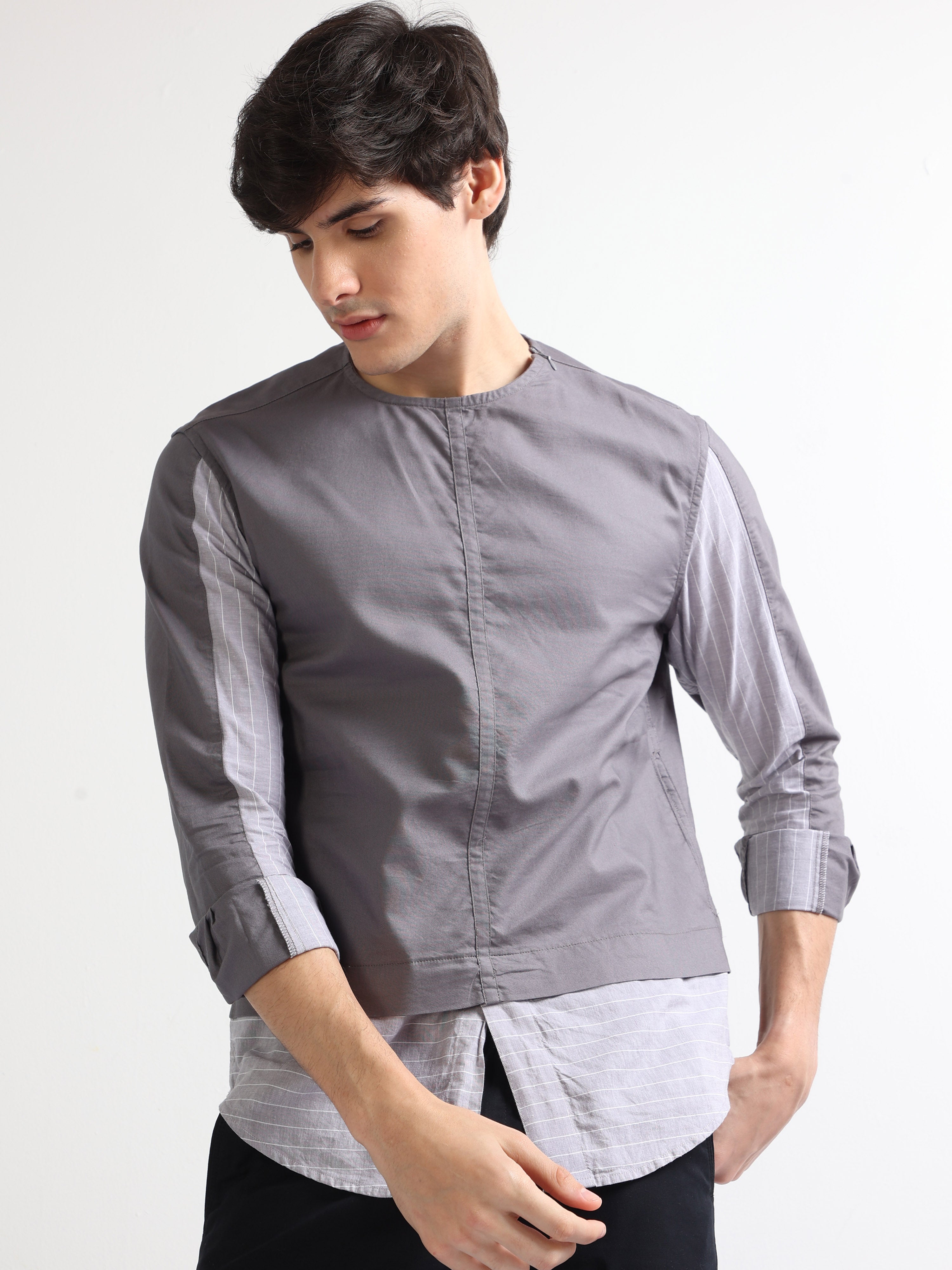 Mens crew neck store dress shirts