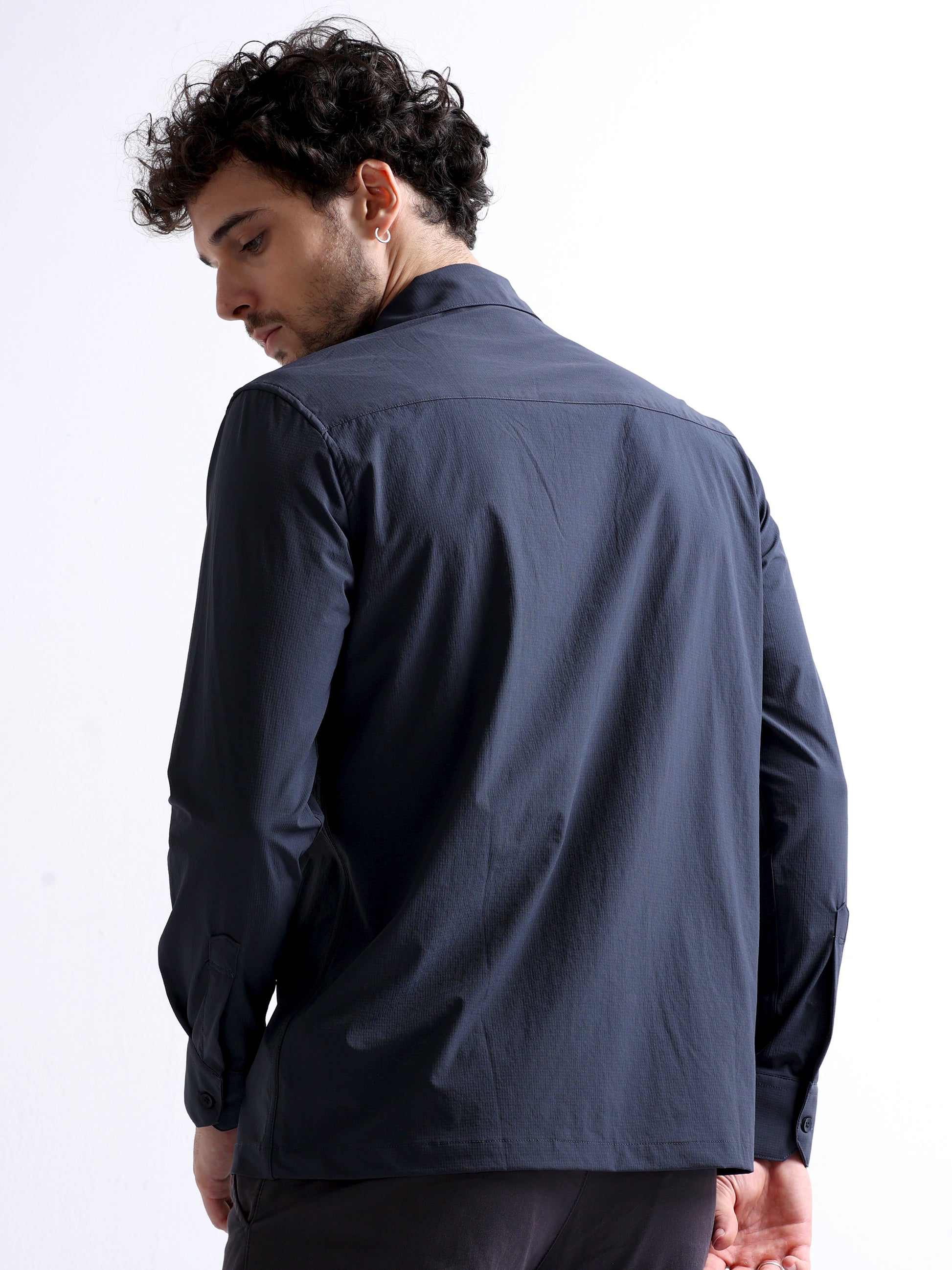 Buy Cuban Collar Cargo Double Pocket Men's Full Shirt Online