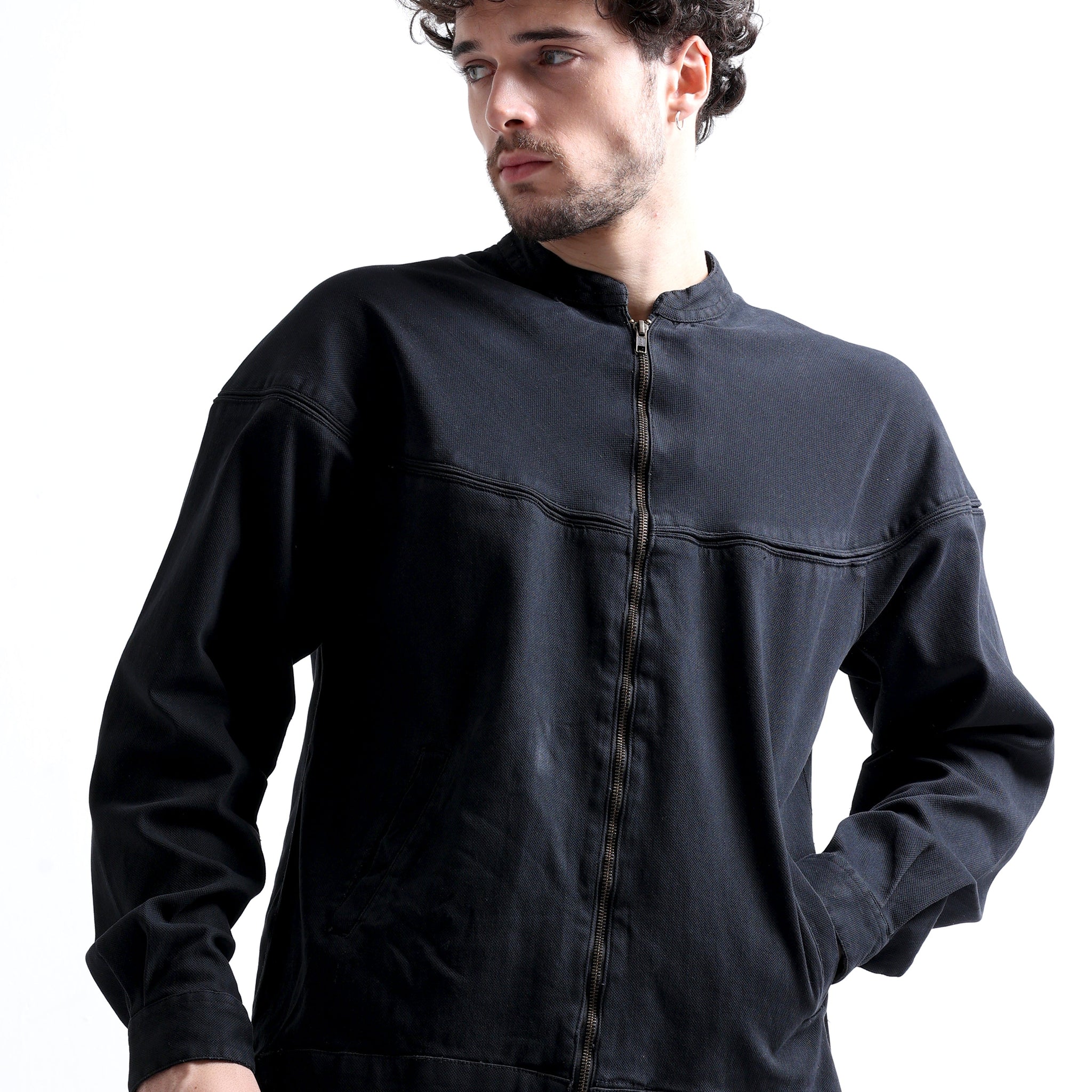 Buy Black Cut and Sew Pullover Men's Jacket-North Republic