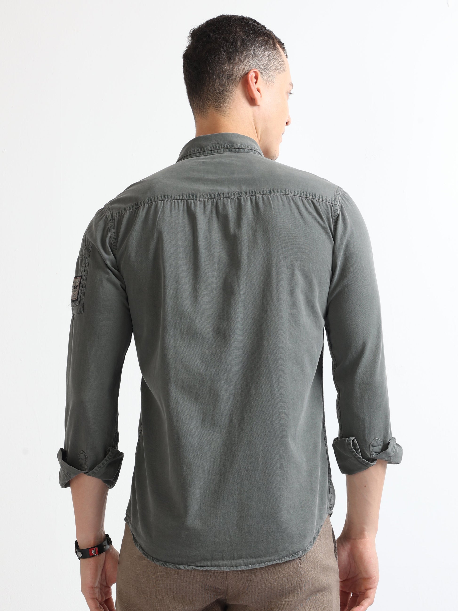 Buy Cut And Sew Rfd Double Pocket Stylish Shirt Online.