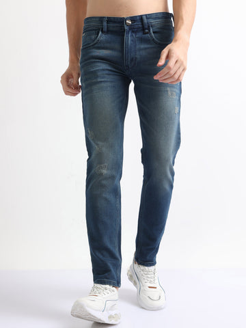 Dark Wash Comfy Men's Denim Jeans