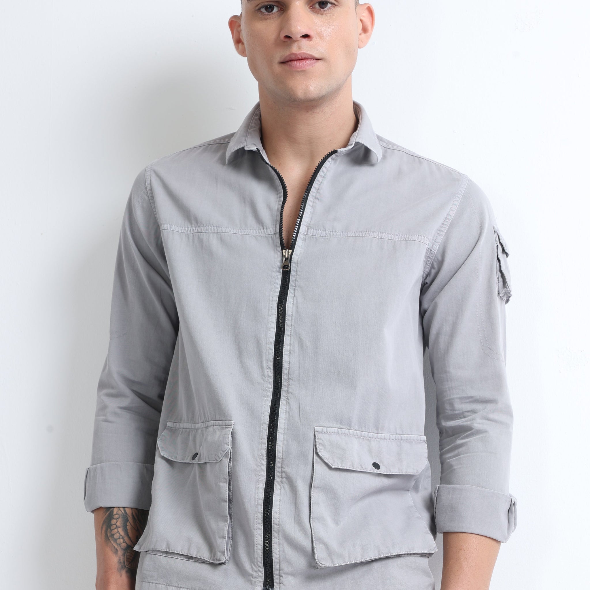 Buy Double Pocket Pull Over Stylish Shirt Online