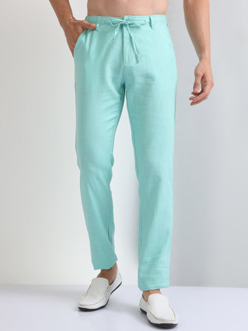 Mint Men's Drawcod Linen Fashion Pant