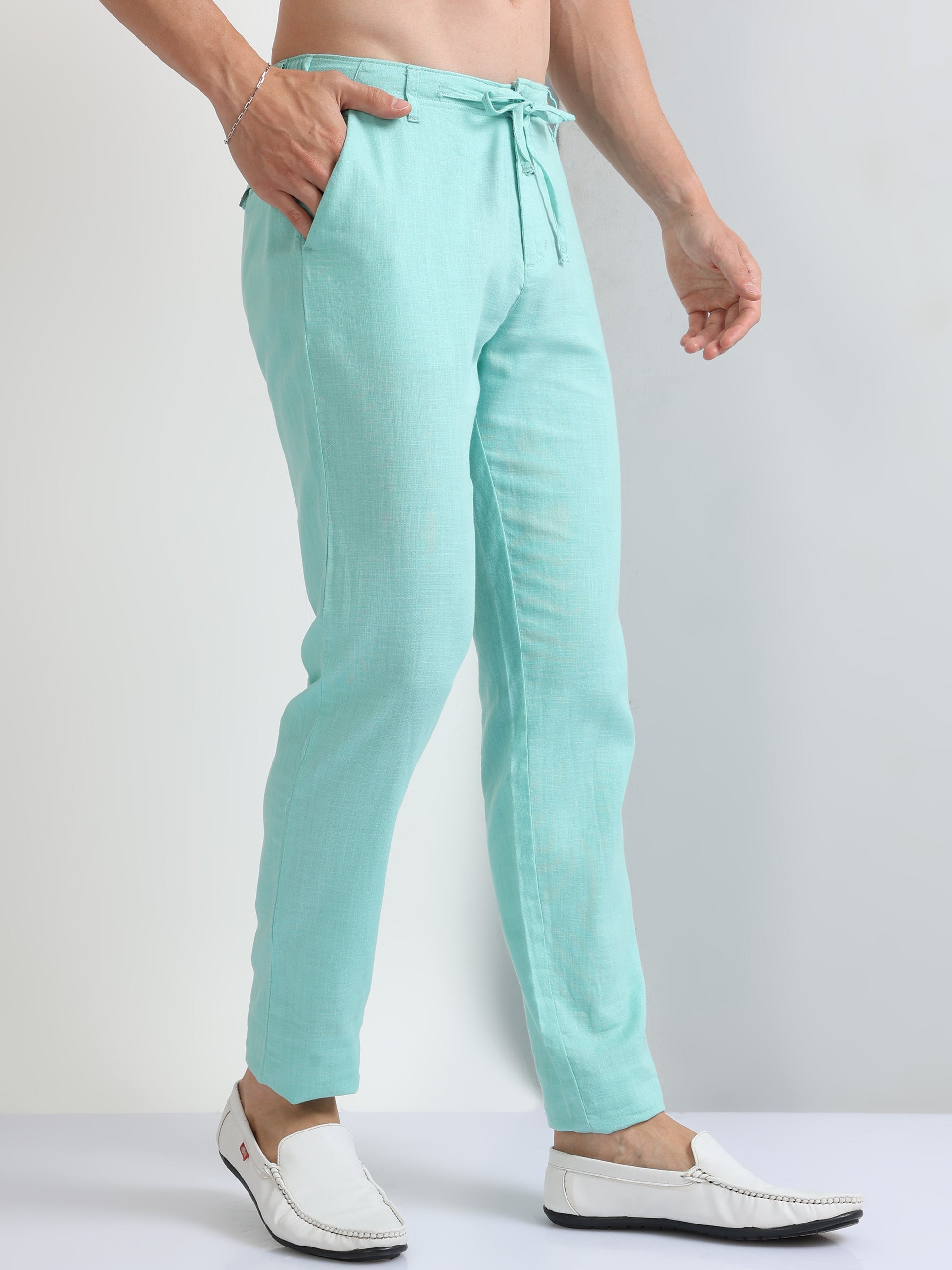 Buy Drawcod Linen Fashion Pant Online