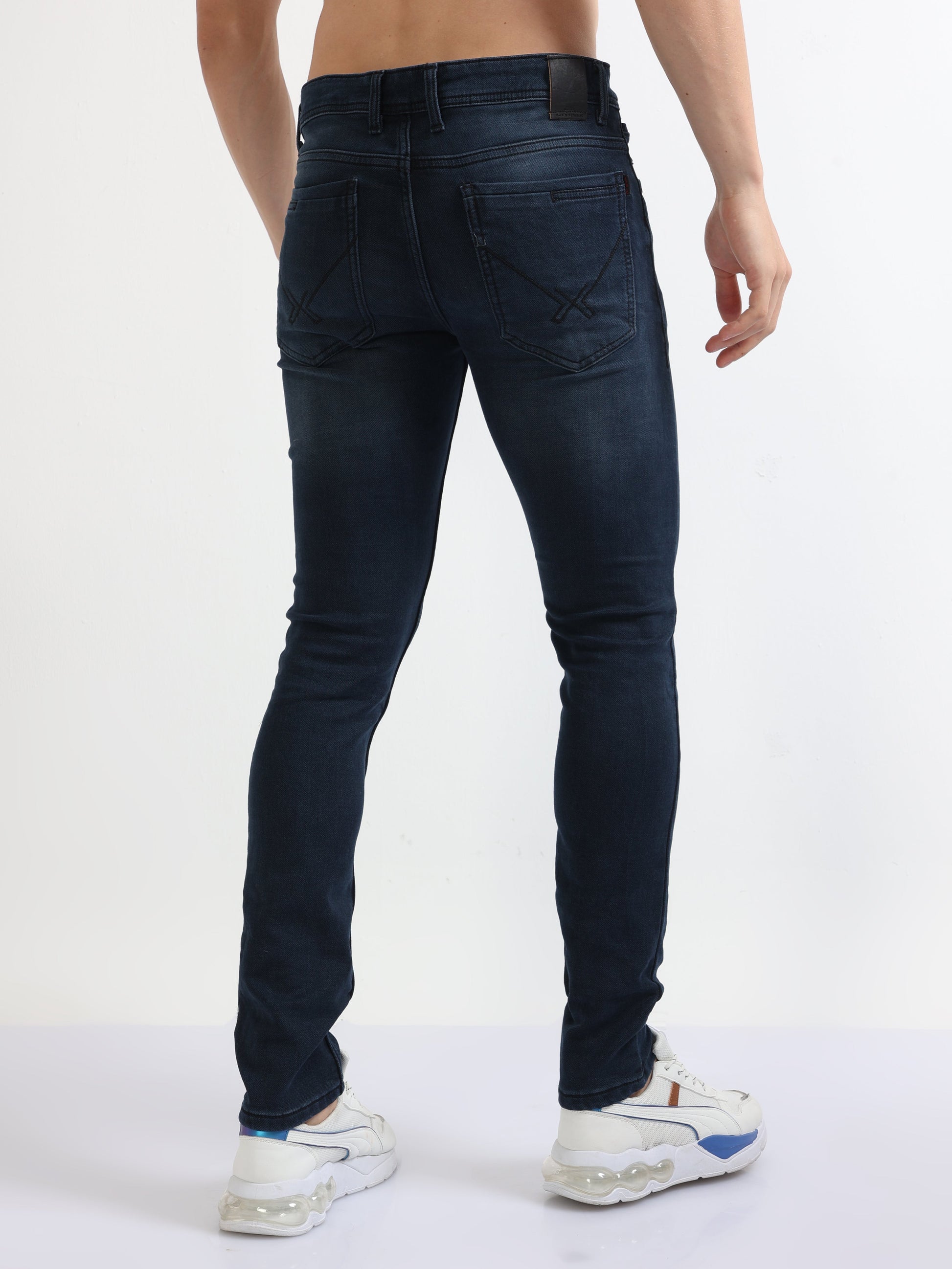 Mid Wash Men's Faded Wash Denim Jeans