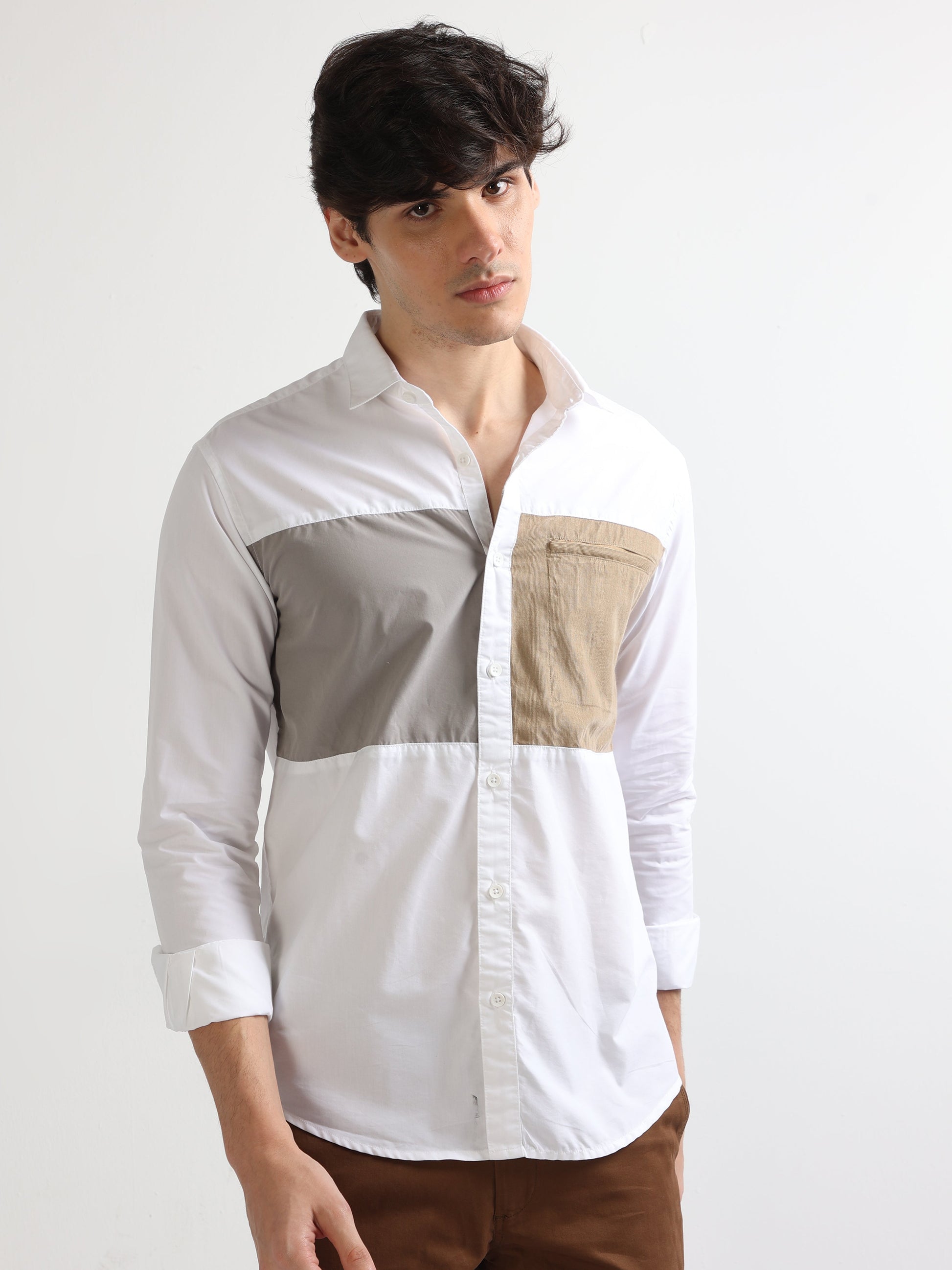 Buy Finest Poline Cut And Sew Casual Stylish Shirt Online.