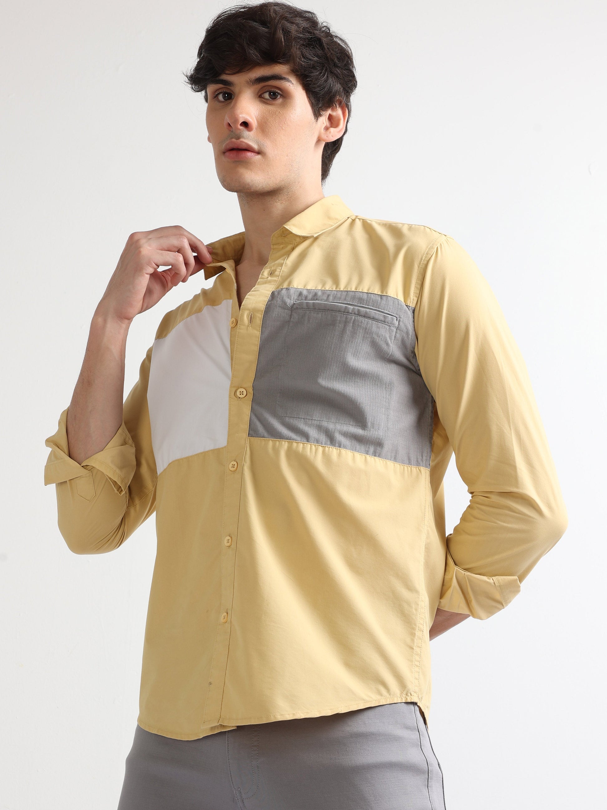 Buy Finest Poline Cut And Sew Casual Stylish Shirt Online.