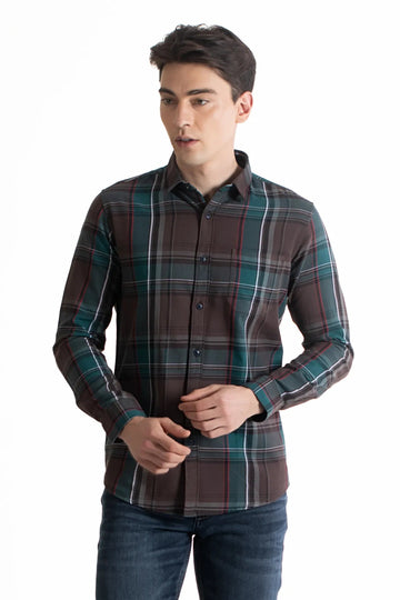 Buy Flannel Brushed Twill Zipper Shirt Online