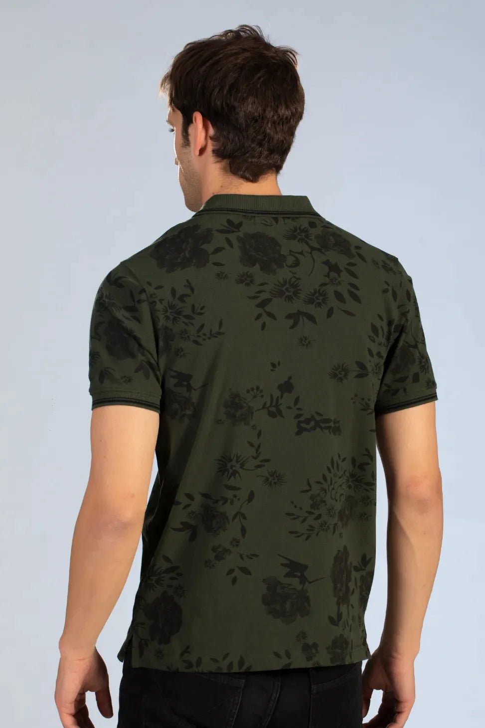 Olive Polo Men's Floral Printed T Shirt