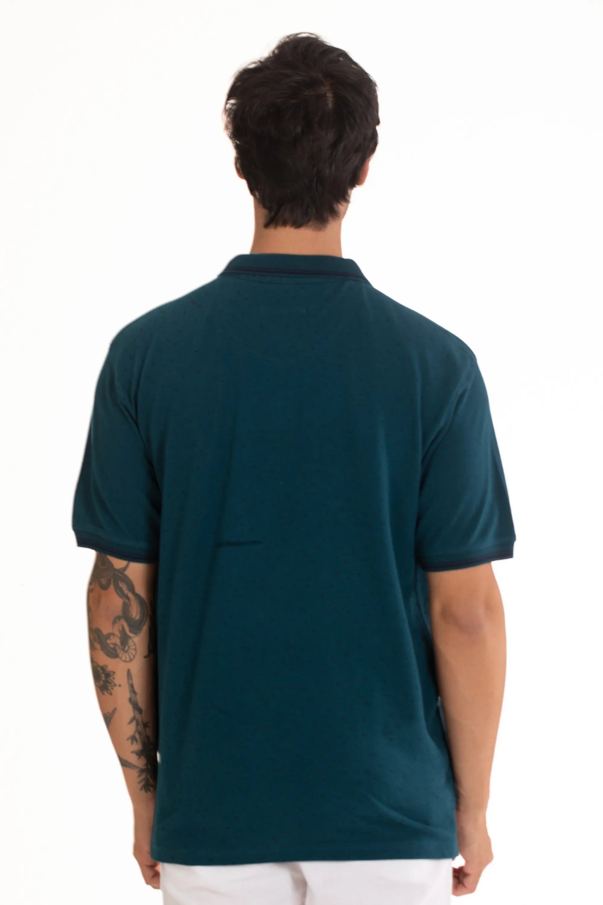 Teal Polo Men's Geo Printed T Shirt
