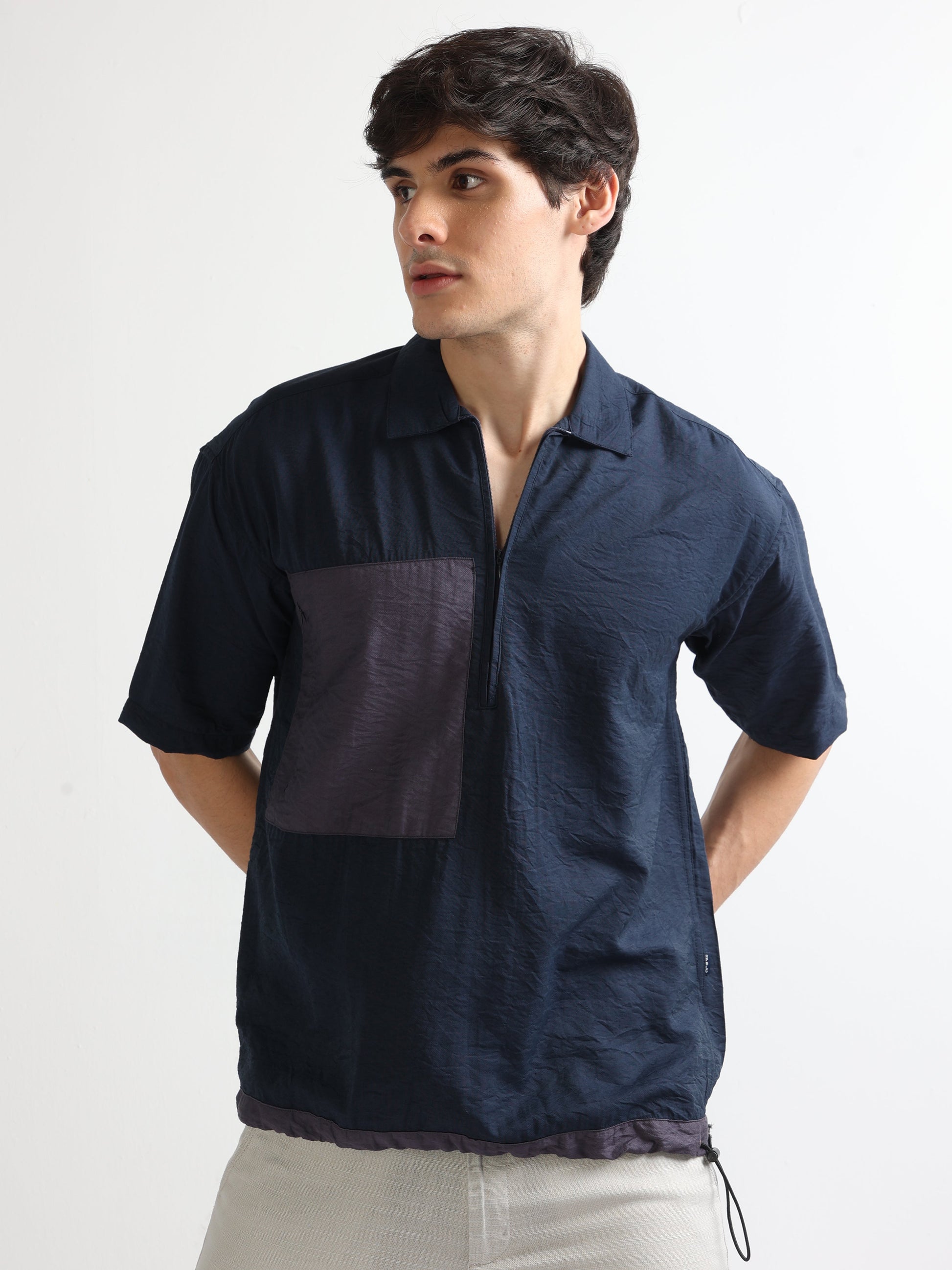 Buy Imported Fabric Stylish Drawcod Shirt Online.
