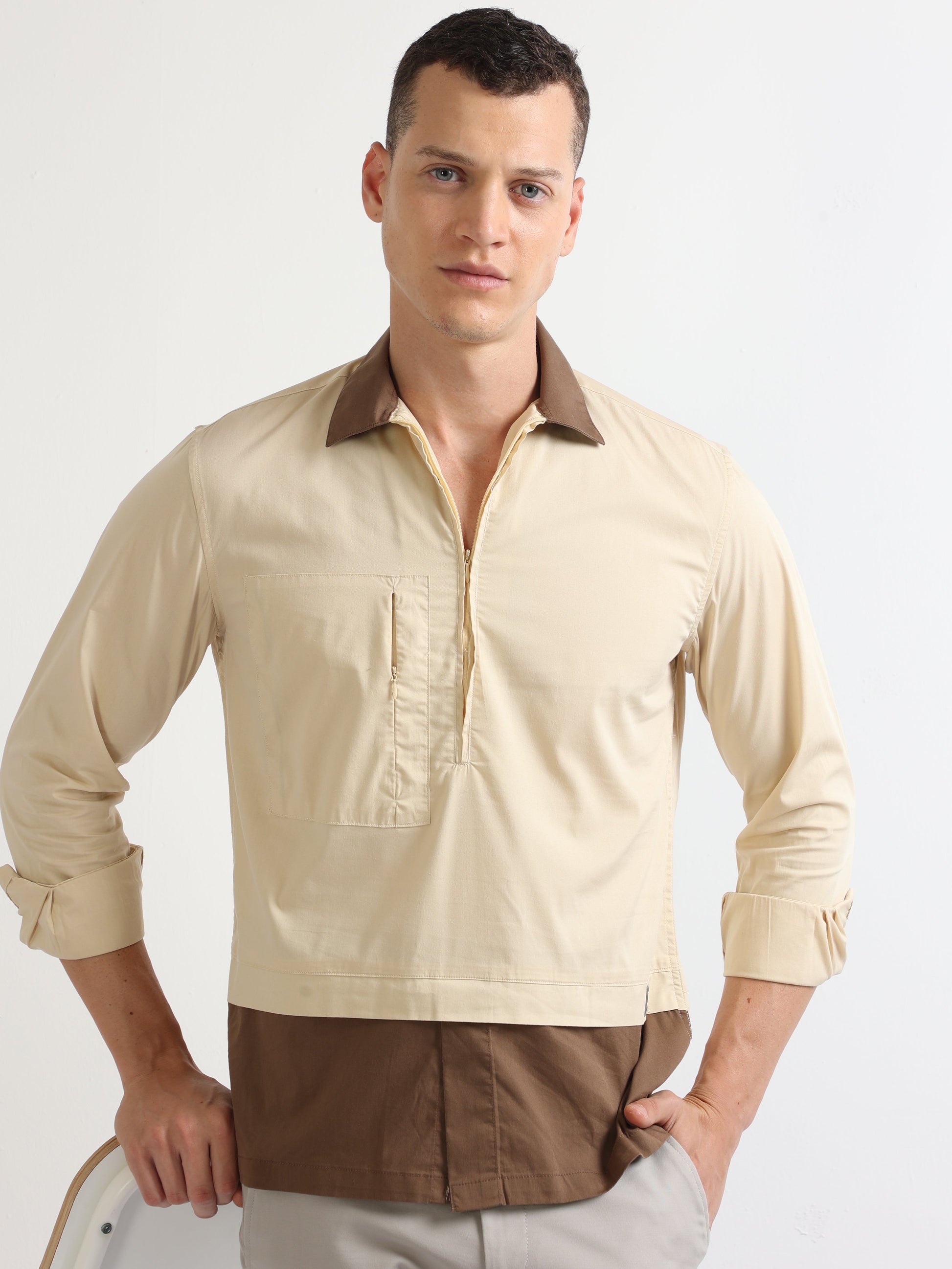 Buy Kurta Open Collar Mens Shirt Online.