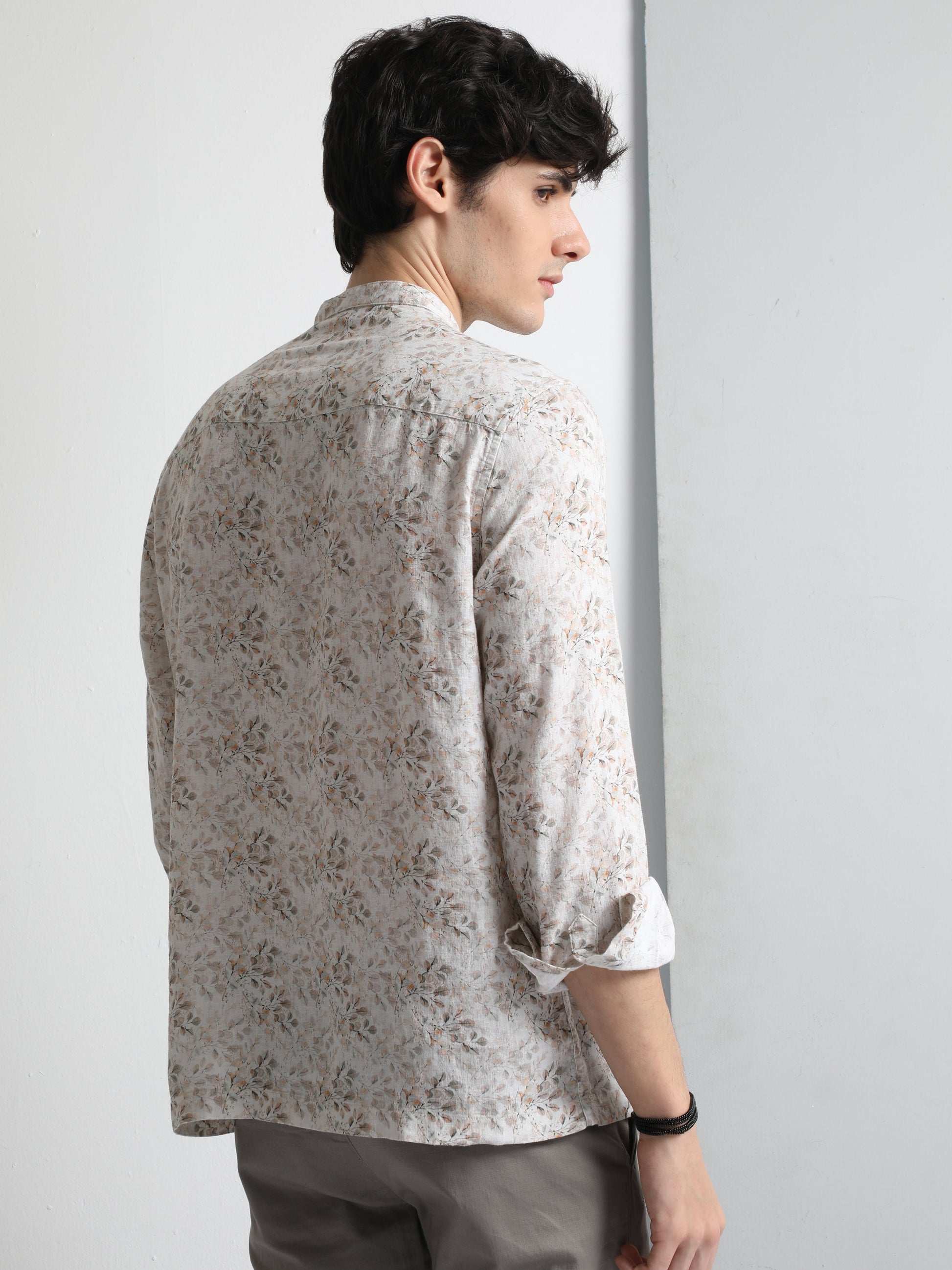 Buy Linen Digital Print Floral Print Shirt Online.