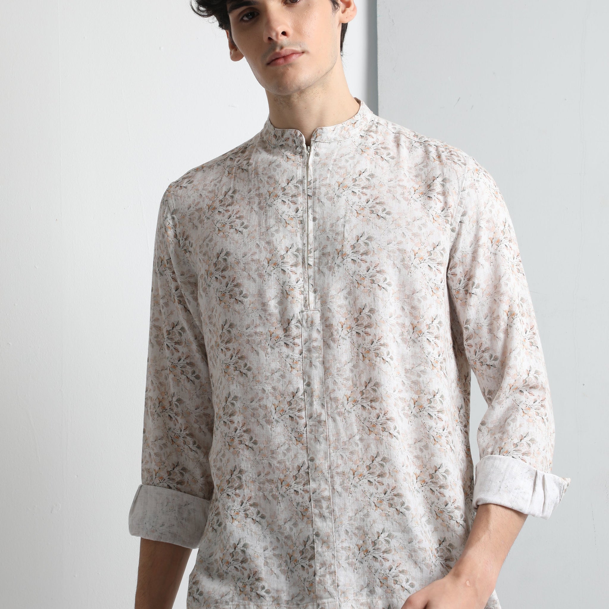 Buy Linen Digital Print Floral Print Shirt Online.