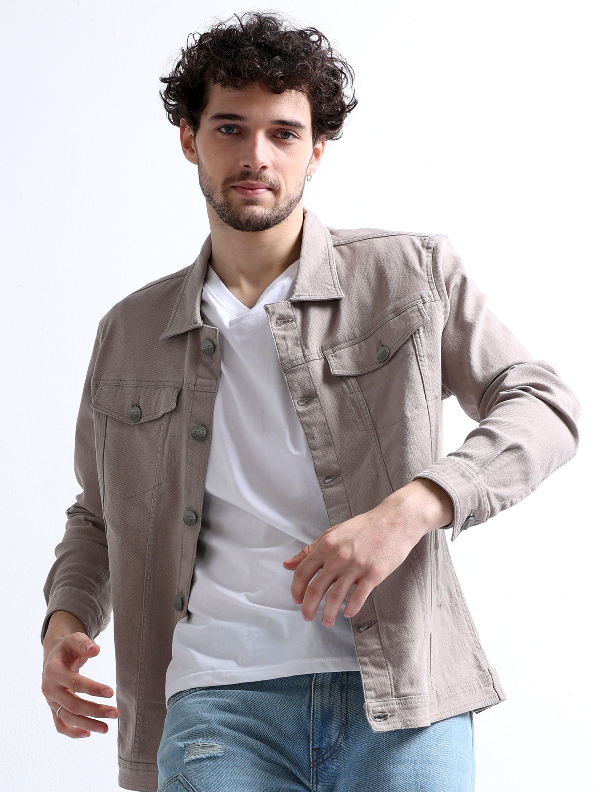 Grey Flannel Lined Tracker Twill Men's Jacket 