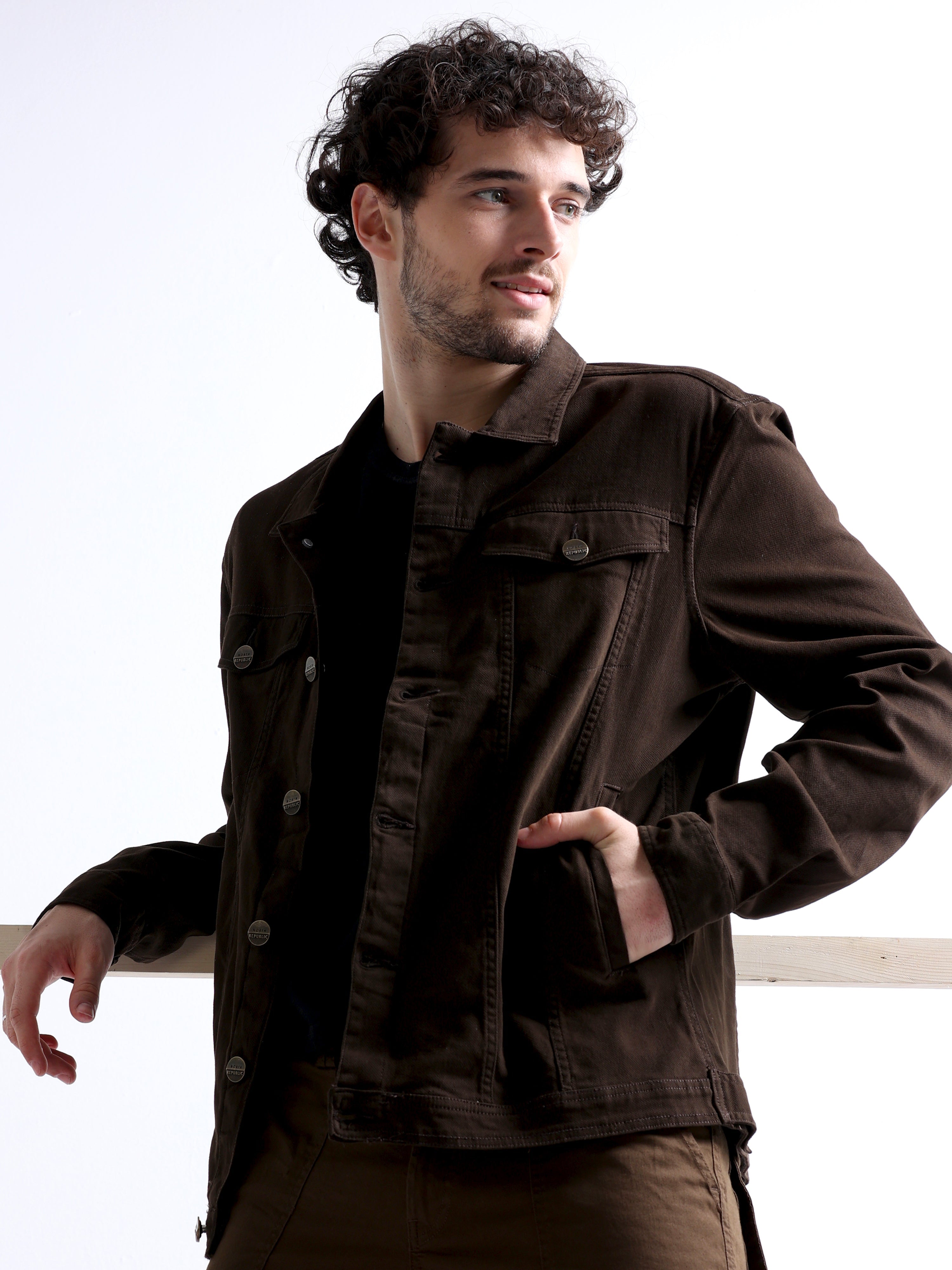 Buy Brown Flannel Lined Tracker Twill Men's Jacket