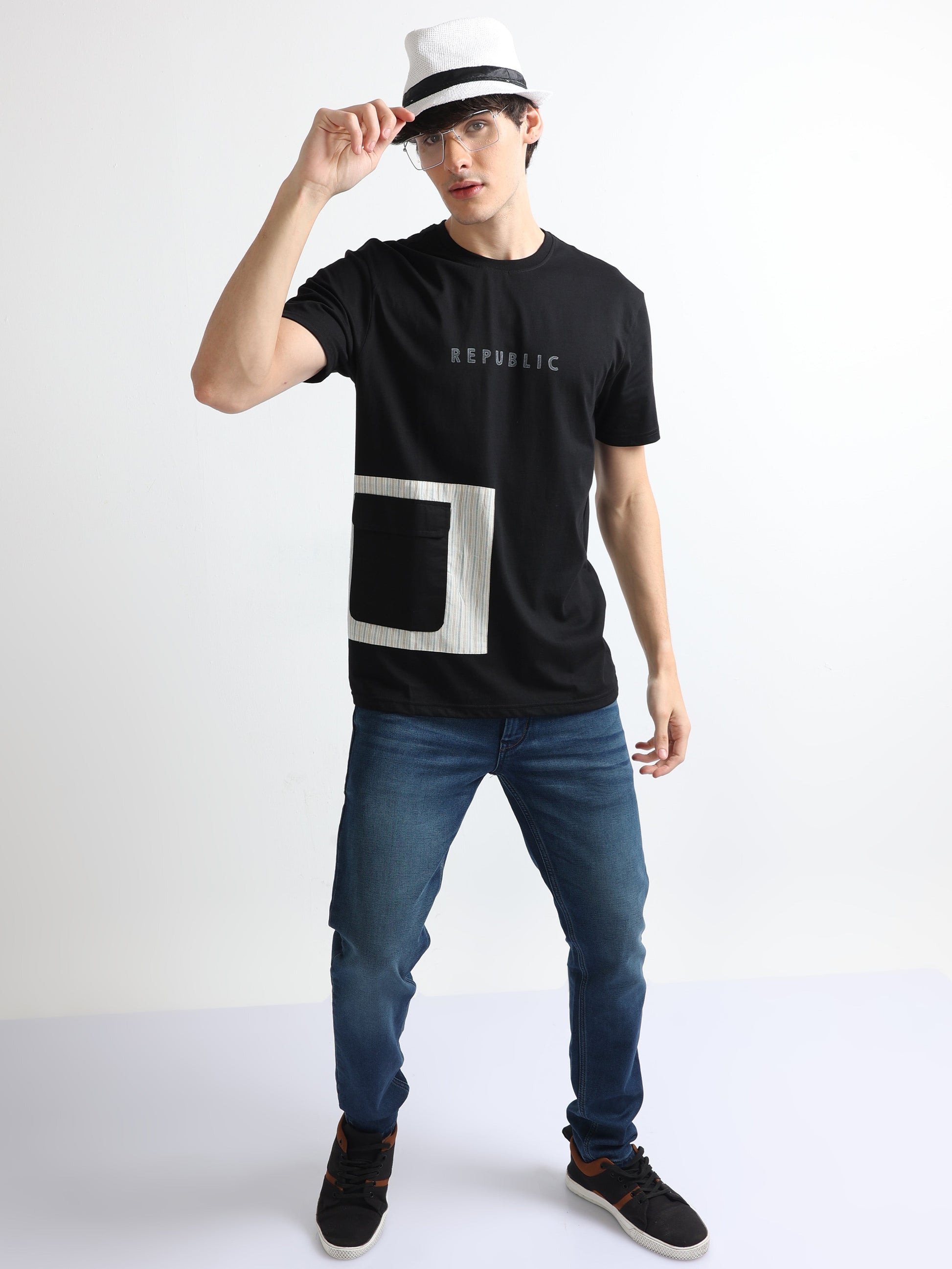 Buy Mix And Match Fashion T-Shirt With Pocket Online.