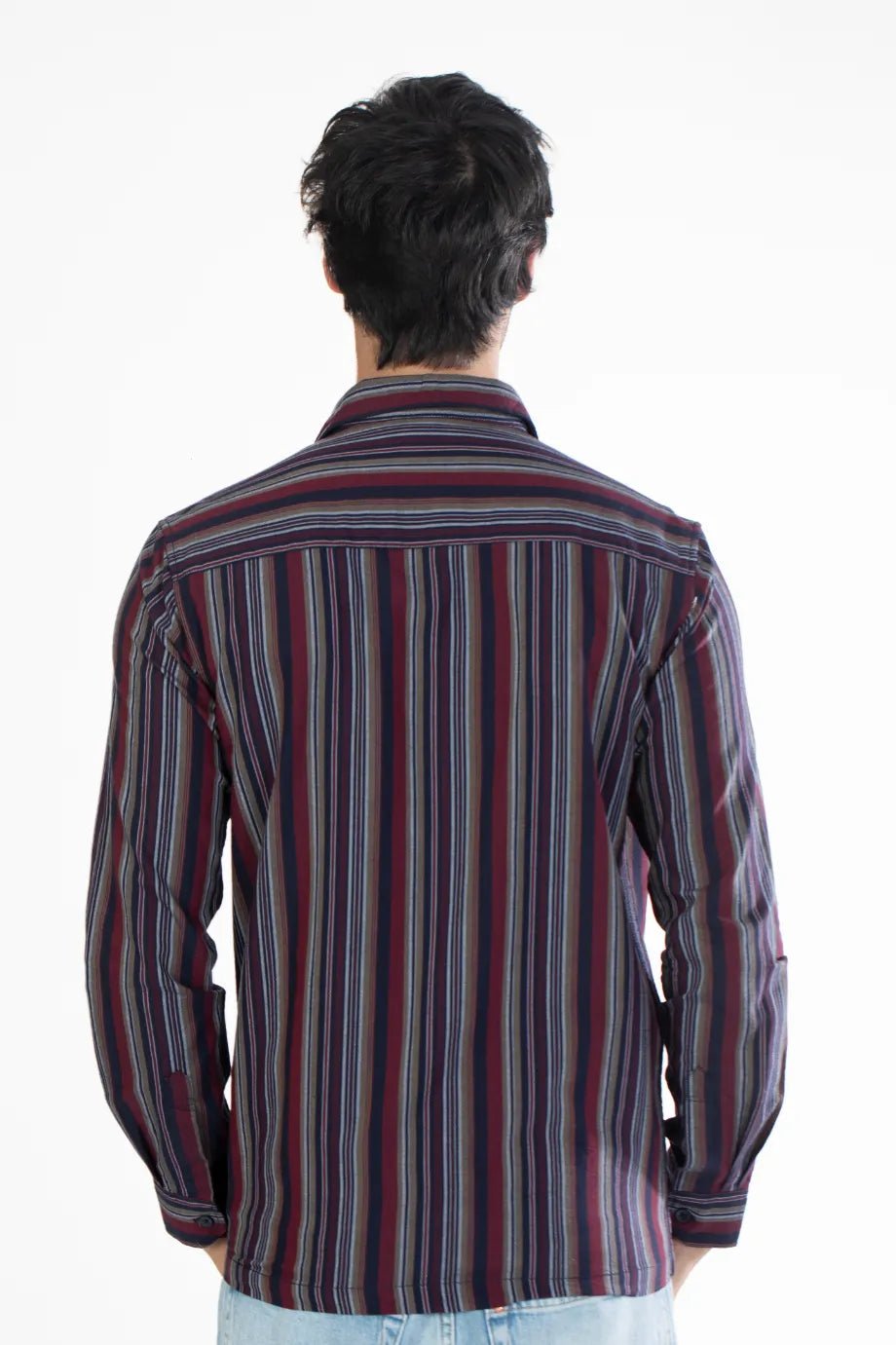 Buy Multicolor Striped Zip-Up Shirt Online
