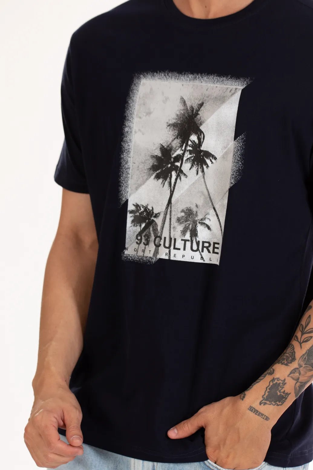 Buy Palm Printed Round Neck T-Shirt Online