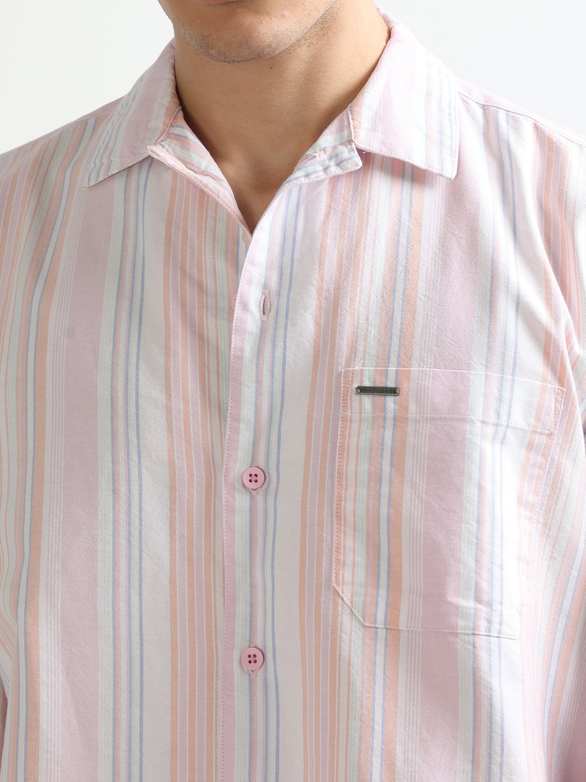 Buy Pastel Colour Stripe Sylish Shirt Online.