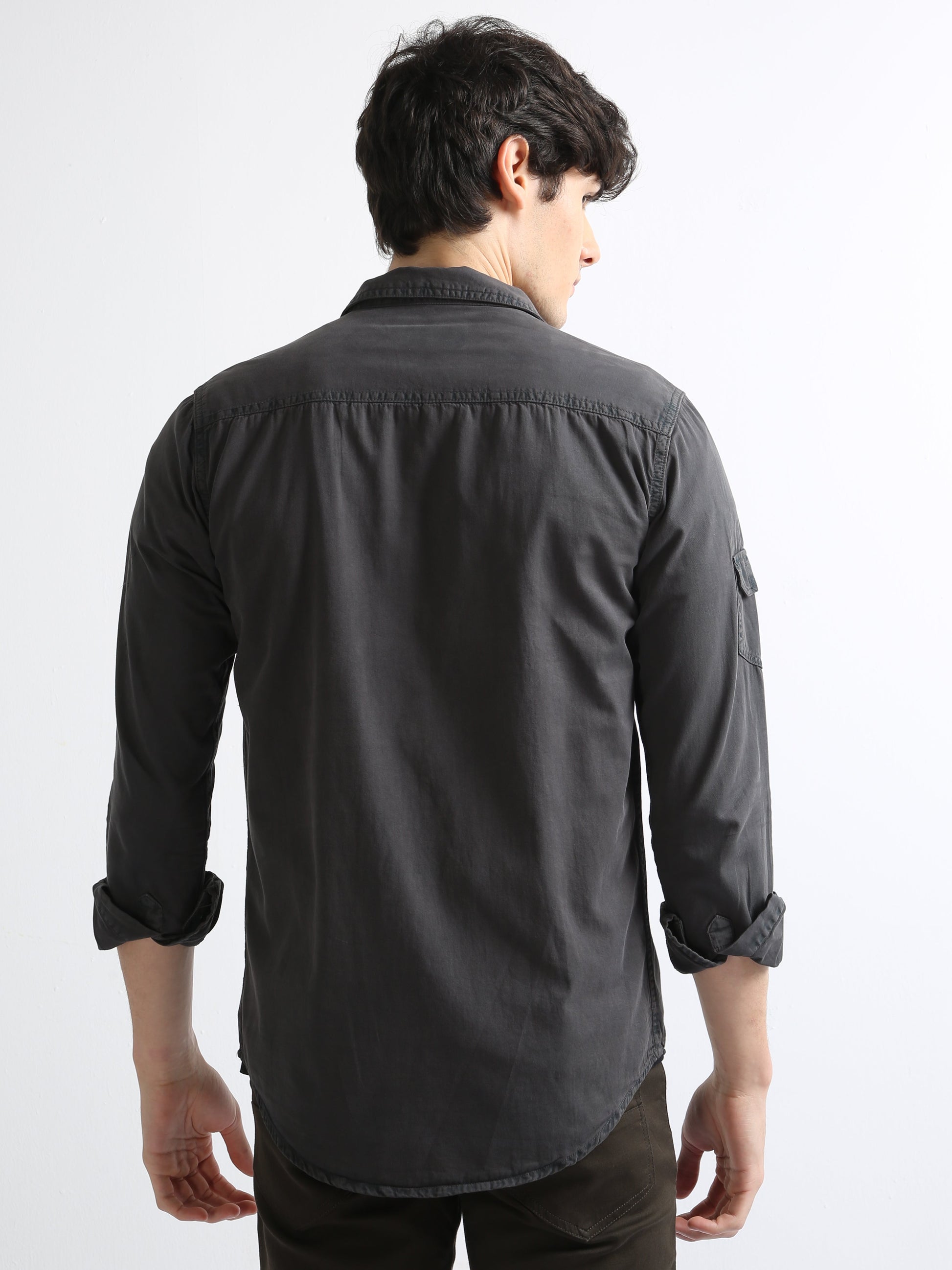 Buy Pull Over Fashionable Shirt With Sleeve Pocket Online.