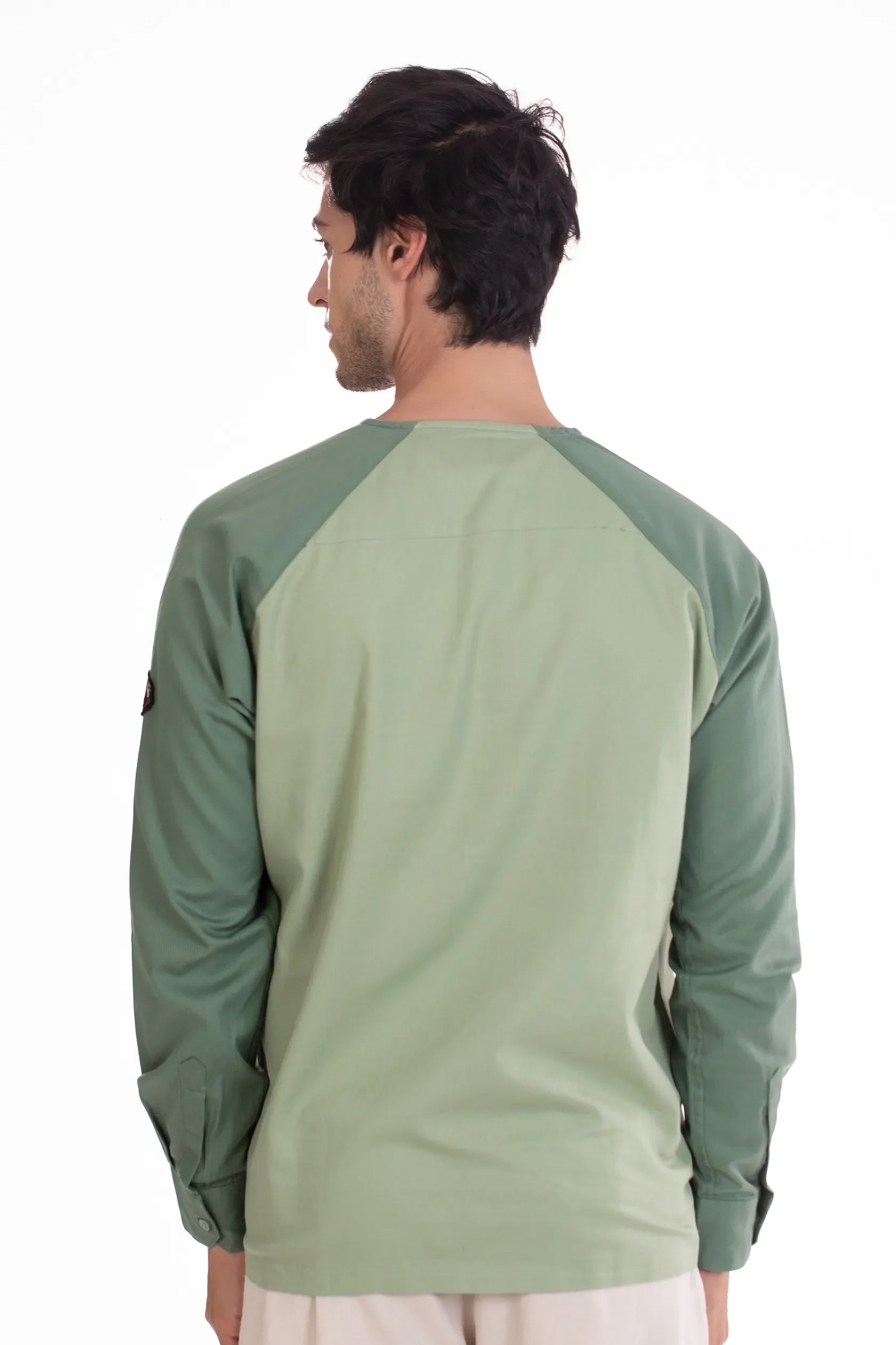 Light Green Men's Raglan Full Sleeve Shirt